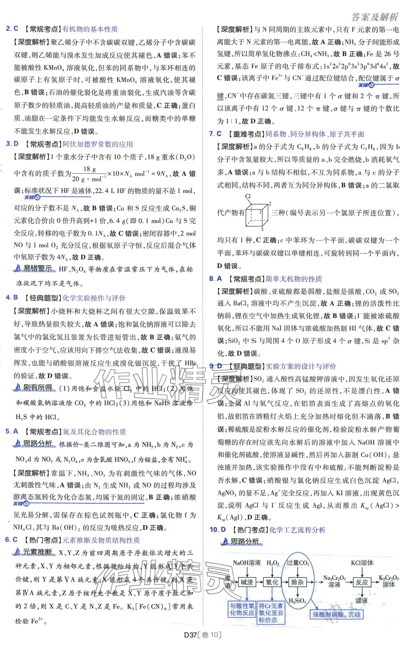 2024年高考必刷卷開明出版社高中化學(xué)通用版 第37頁