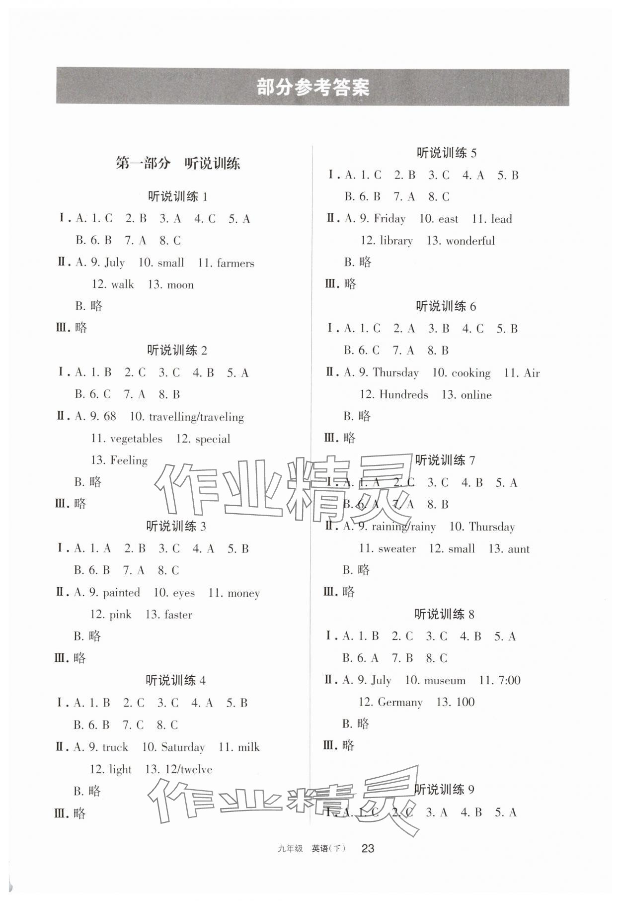 2025年学习之友九年级英语下册外研版 参考答案第1页