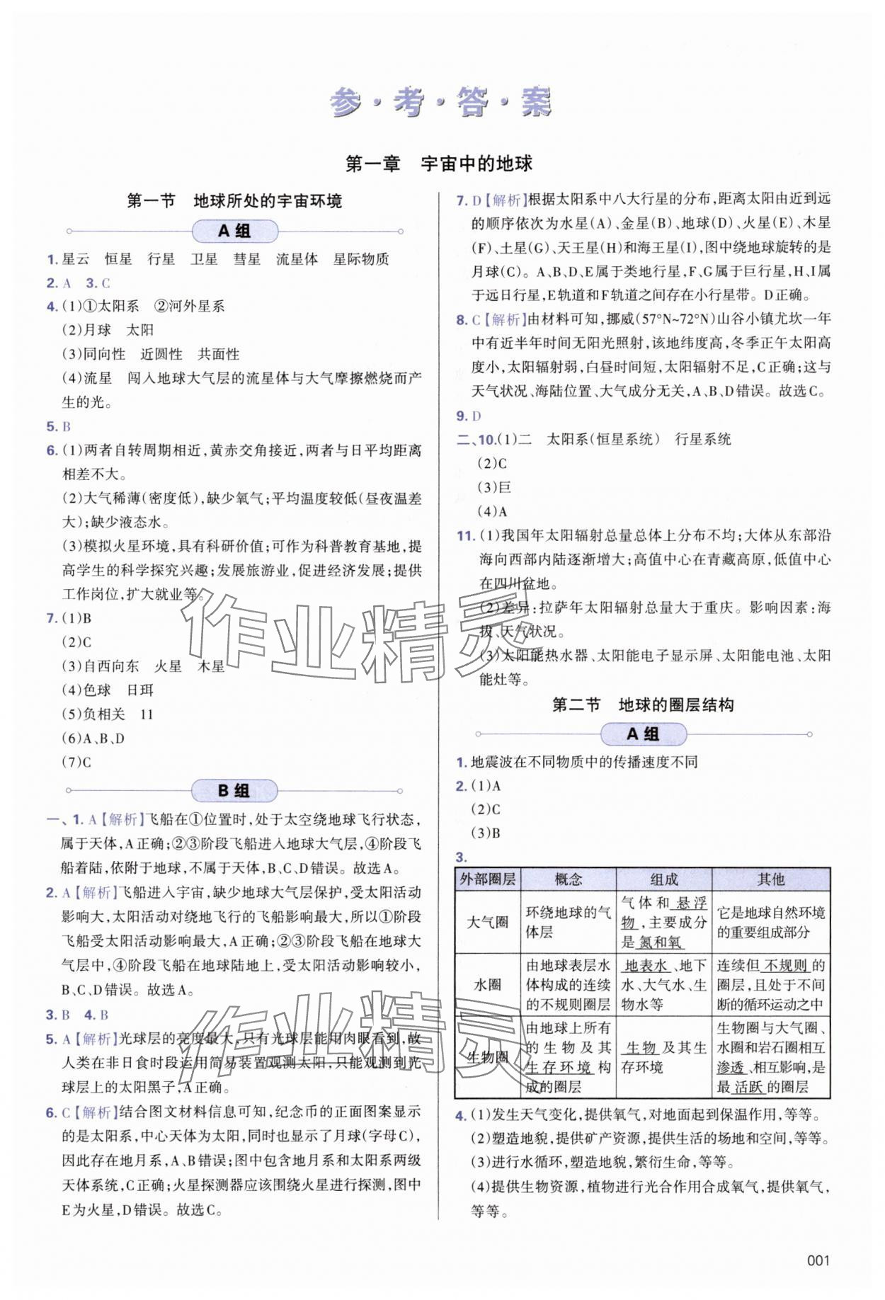 2025年学习质量监测高中地理必修第一册中图版 第1页