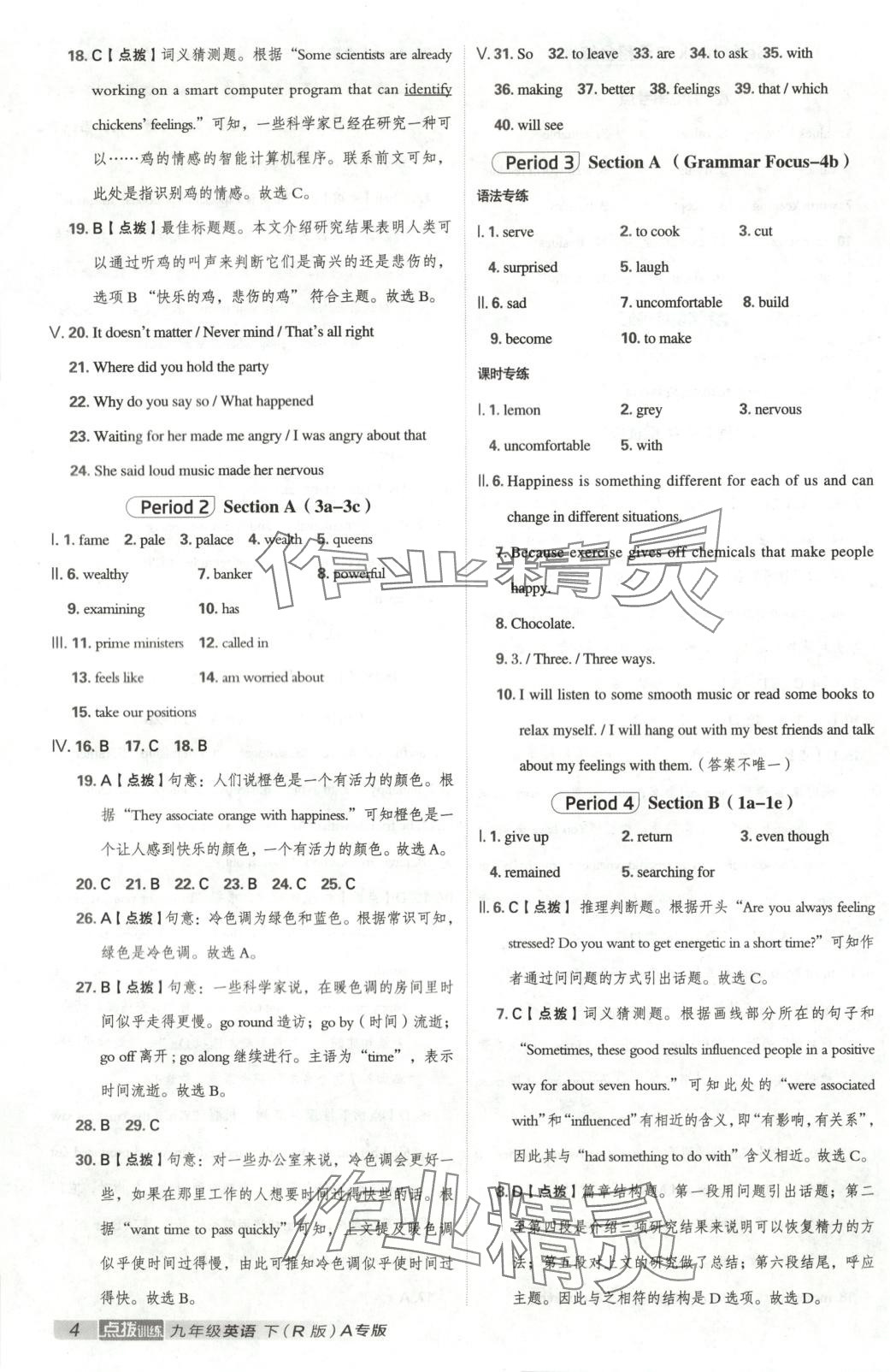 2025年点拨训练九年级英语下册人教版河北专版 第4页