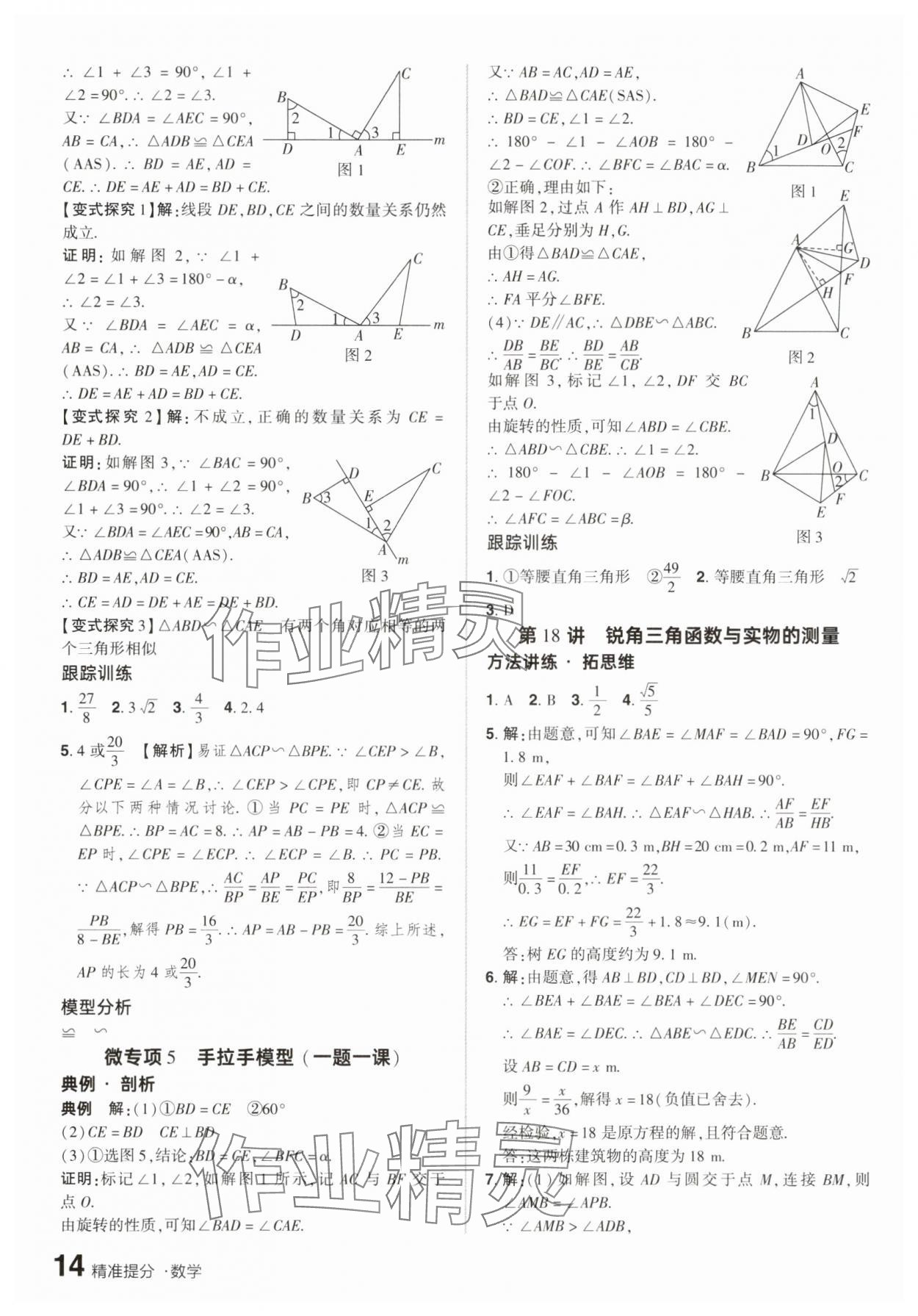 2025年鼎成中考精準提分數學河南專版 參考答案第13頁