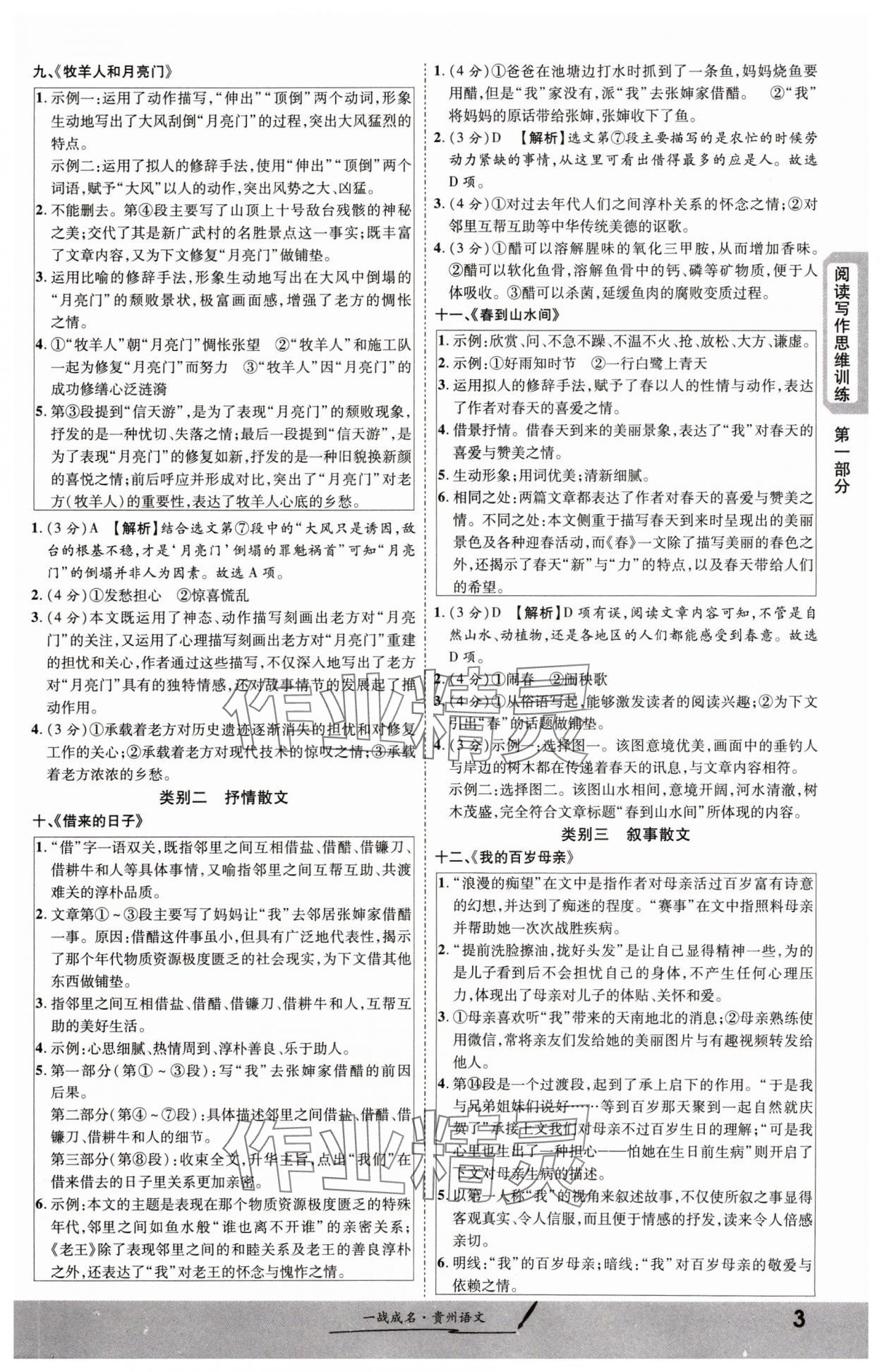 2024年一战成名新中考语文贵州专版&nbsp;第3页