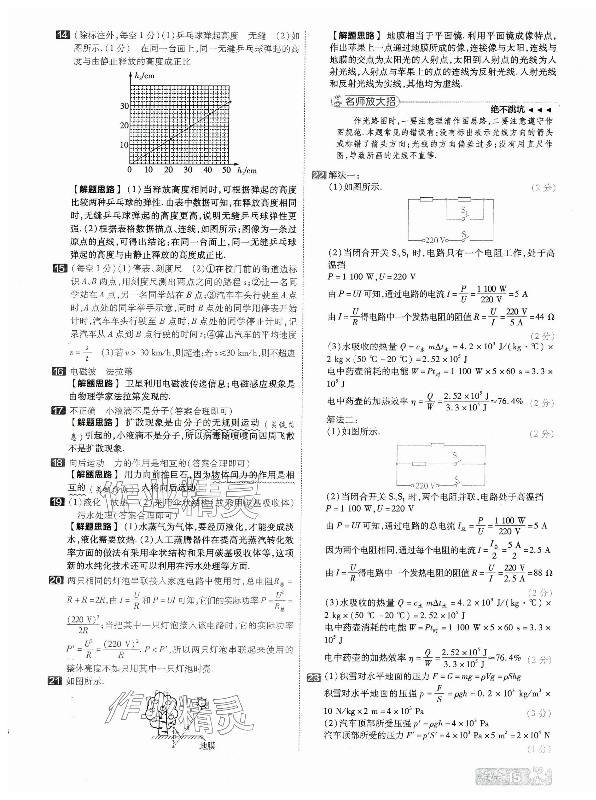 2025年金考卷中考45套匯編物理山西專版 第15頁