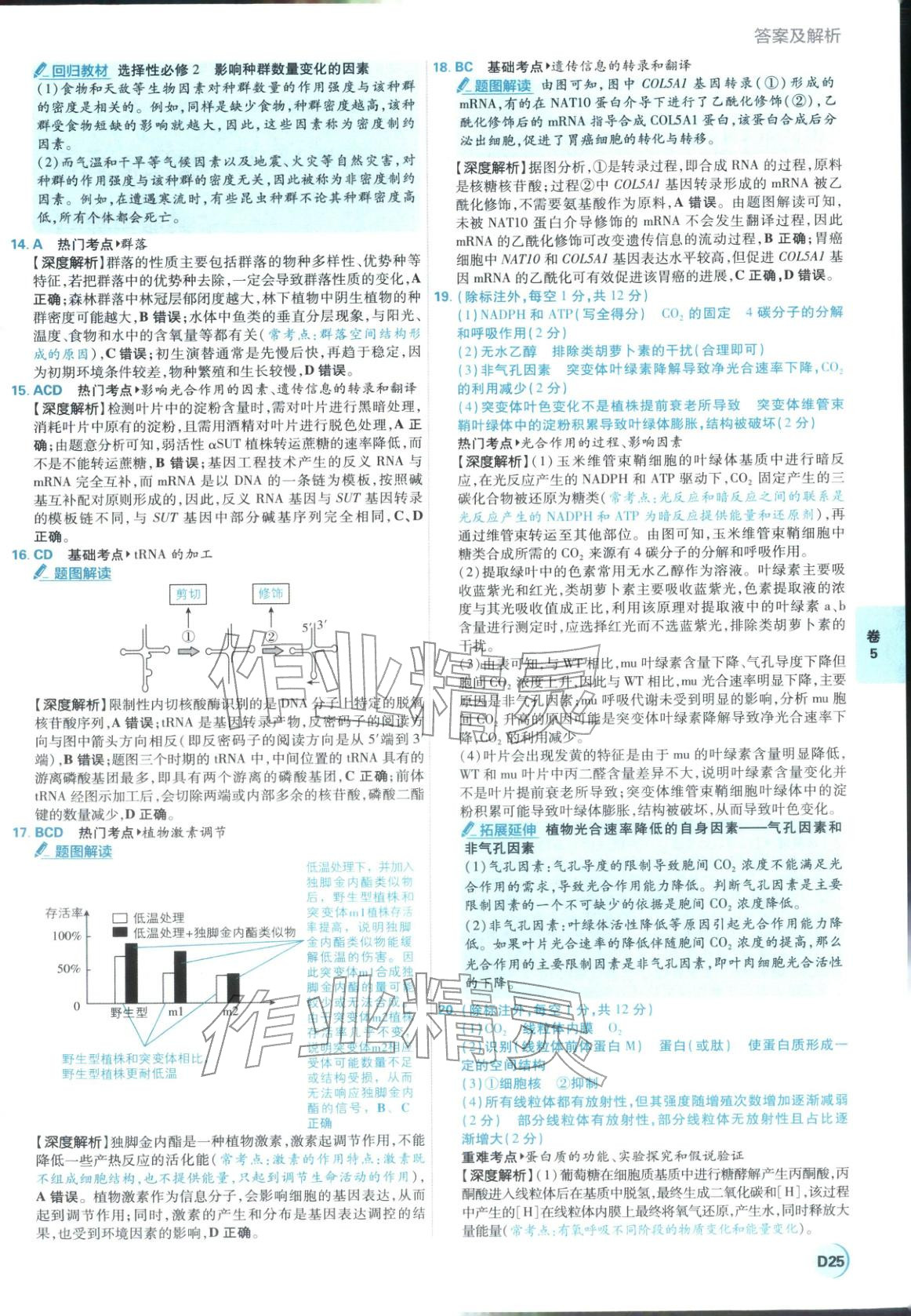 2026年理想樹圖書高考必刷卷42套模擬卷匯編高中生物全一冊通用版江蘇專版 第25頁