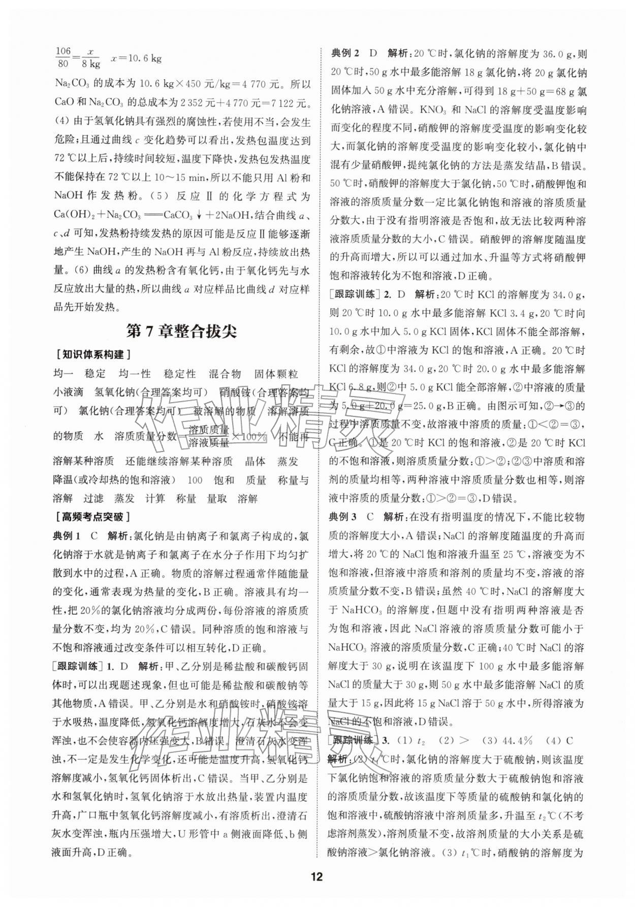 2026年拔尖特训九年级化学下册沪教版&nbsp;第12页