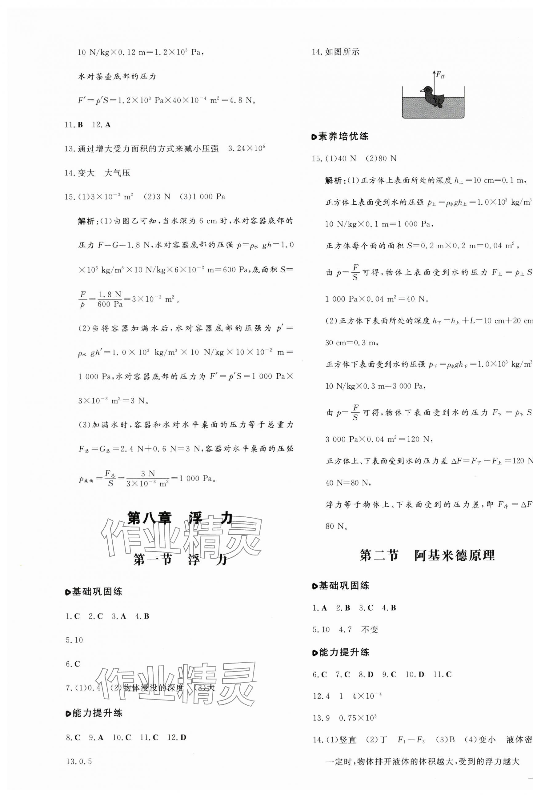 2025年練案八年級物理下冊魯科版五四制 第7頁