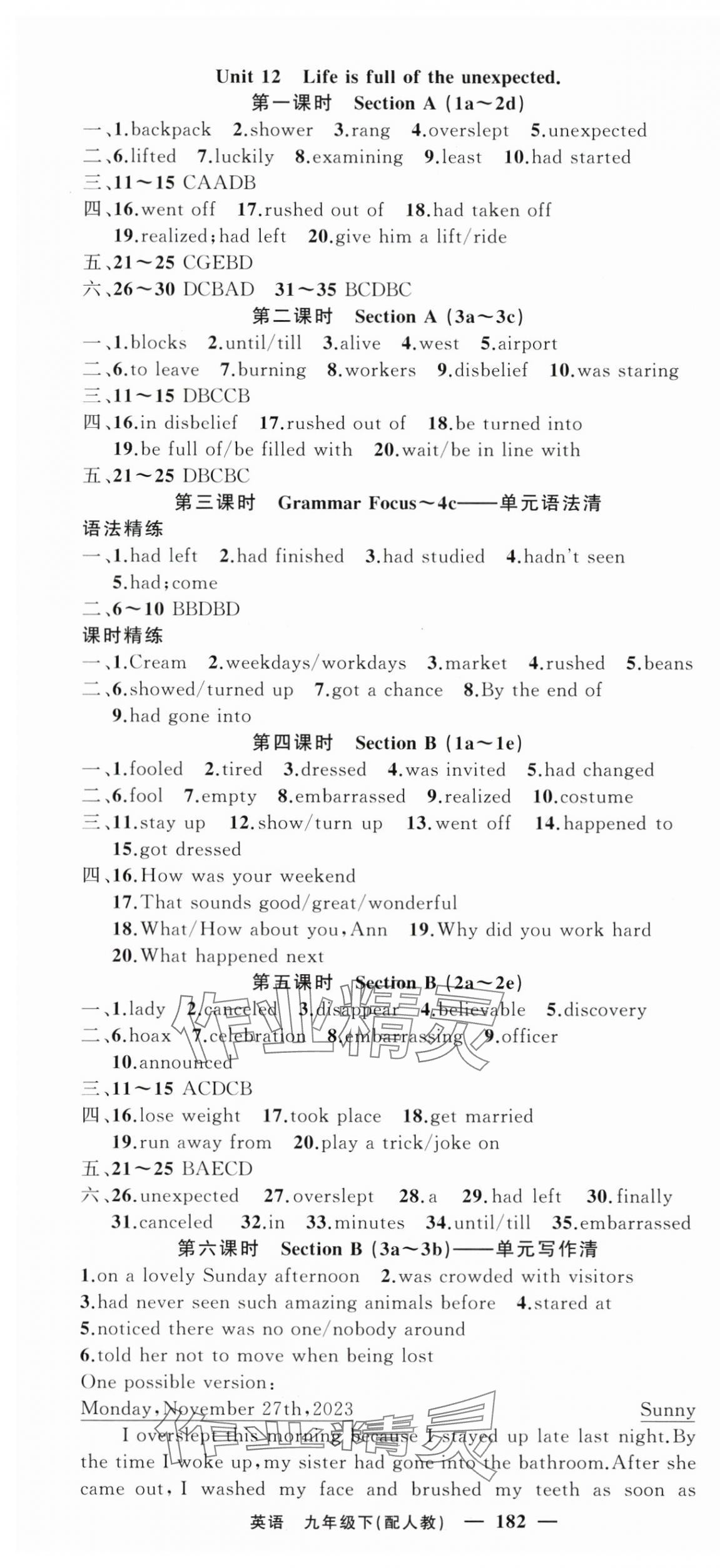 2024年四清导航九年级英语下册人教版 第4页