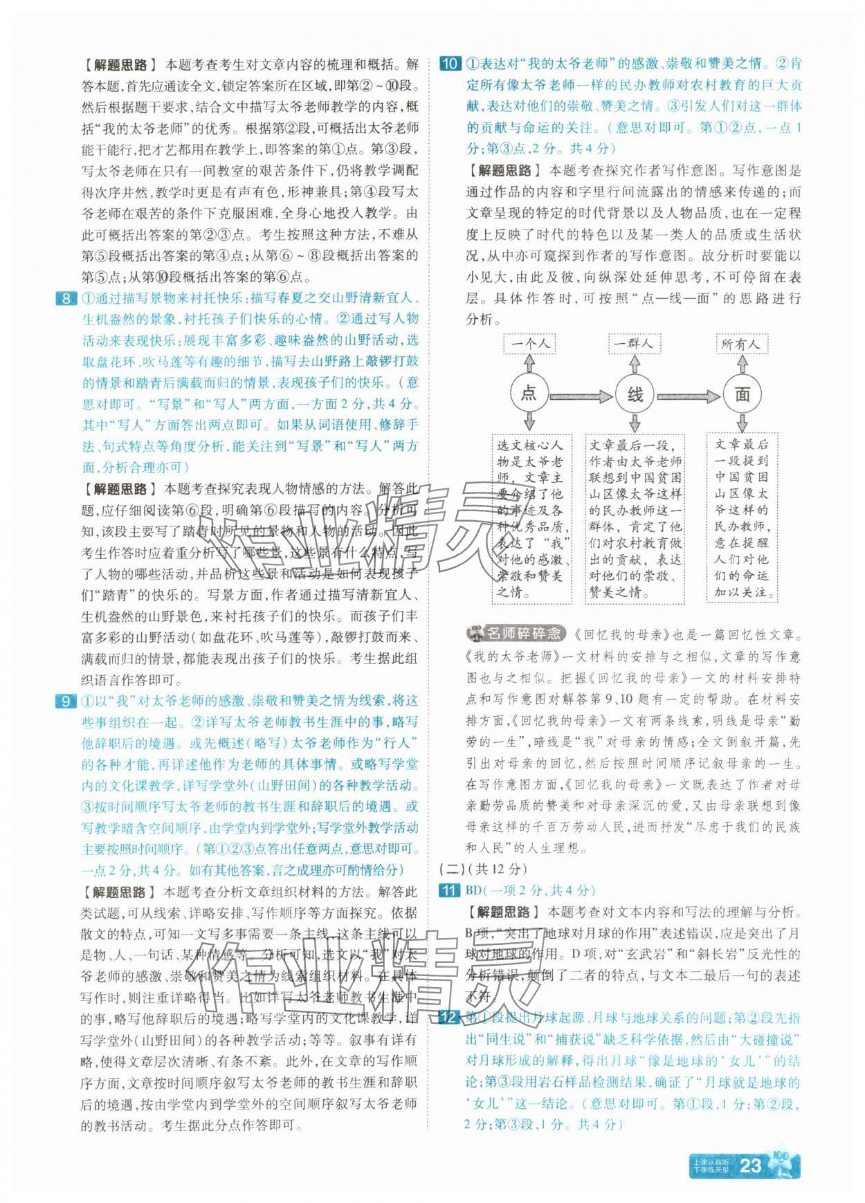 2025年金考卷中考45套匯編語文中考人教版河南專版 參考答案第22頁