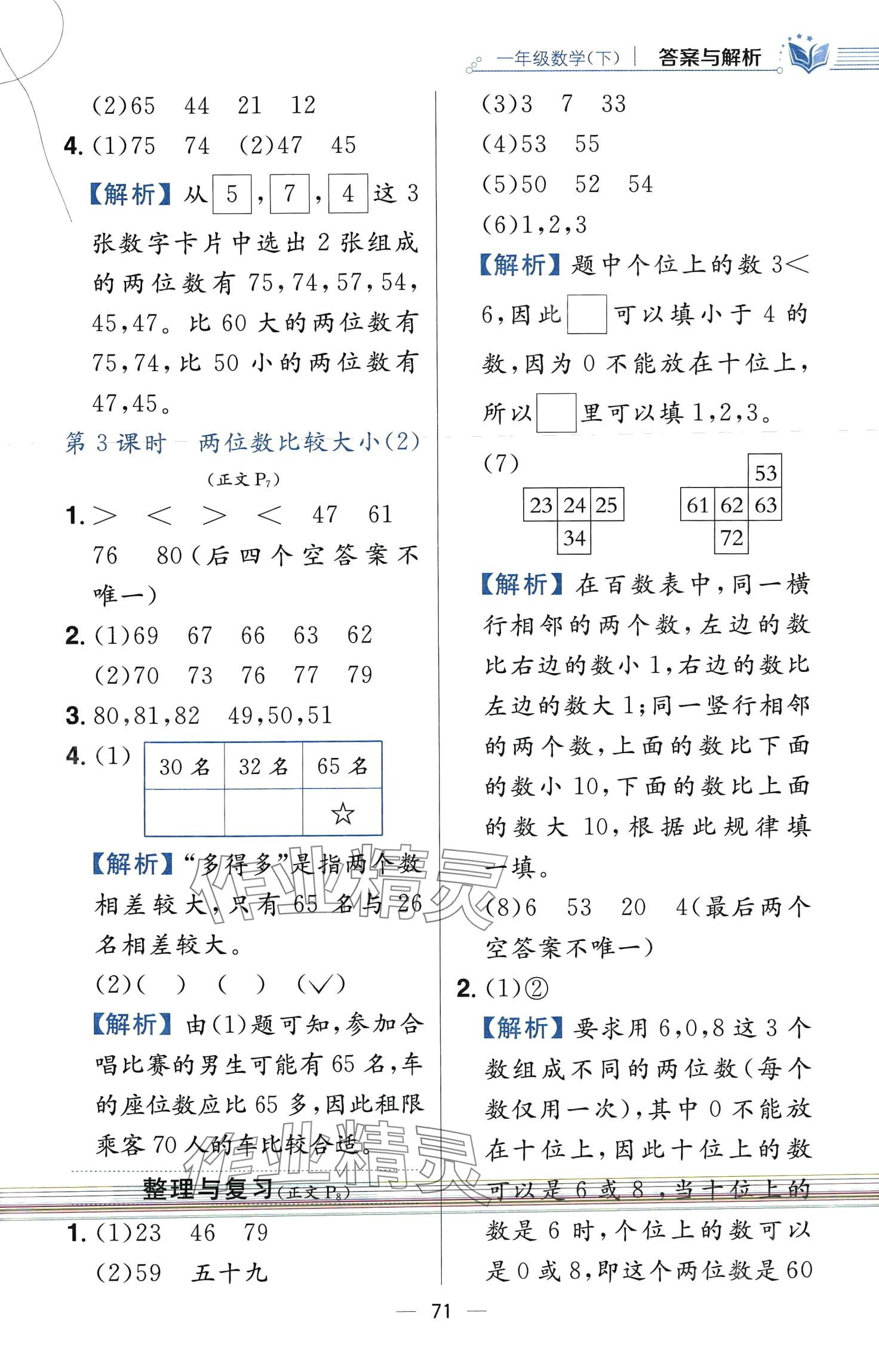 2024年教材全練一年級(jí)數(shù)學(xué)下冊西師大版 第3頁