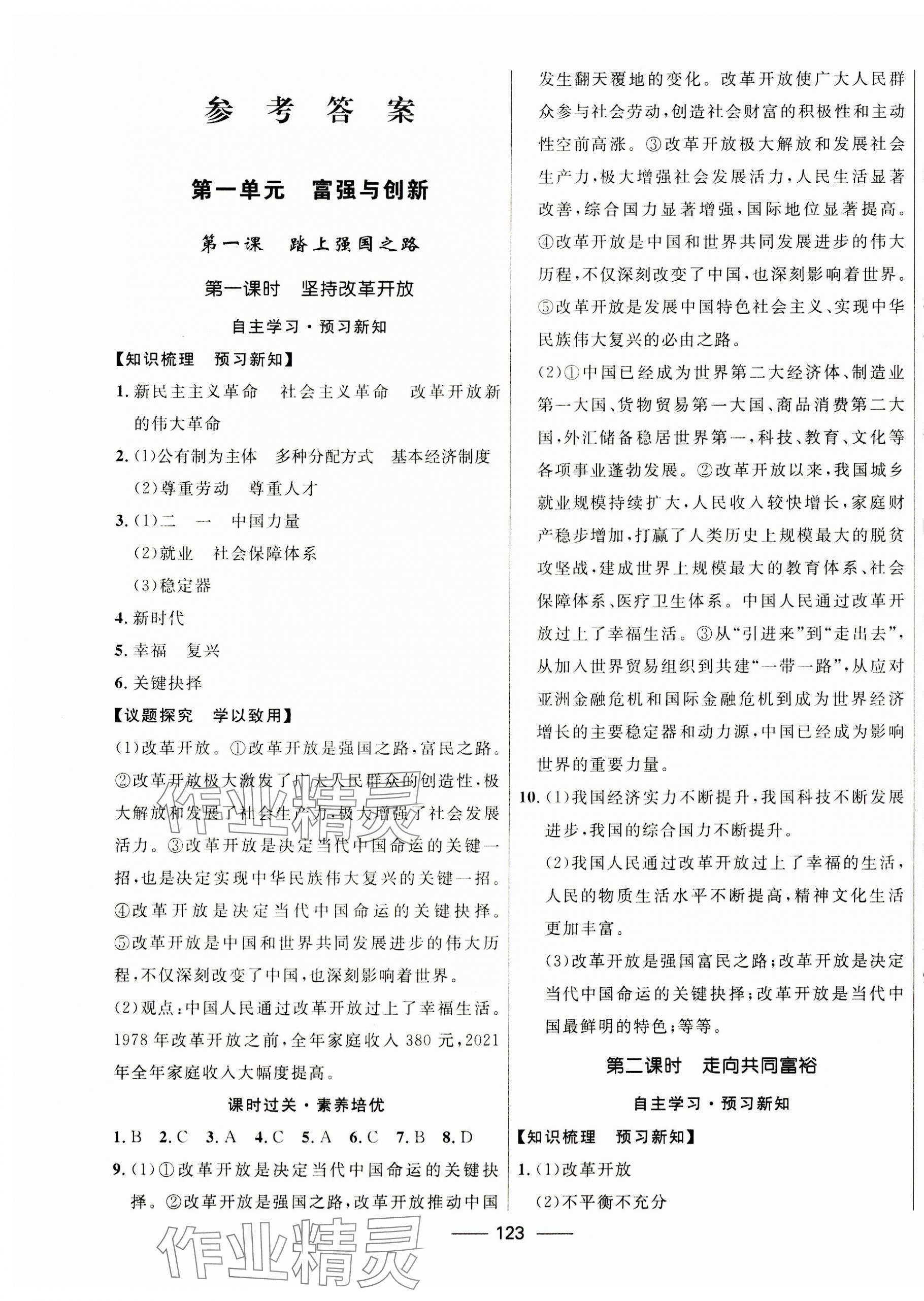 2023年奪冠百分百新導(dǎo)學(xué)課時練九年級道德與法治上冊人教版 第1頁