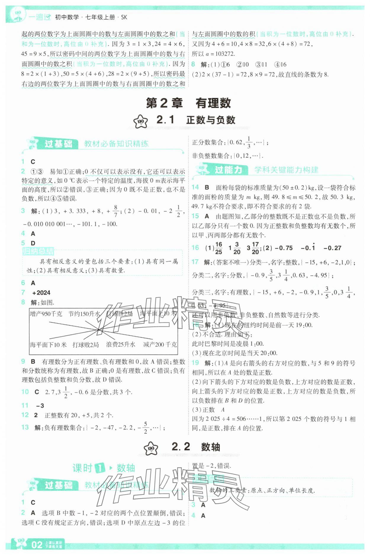 2025年一遍过七年级数学上册苏科版 第2页