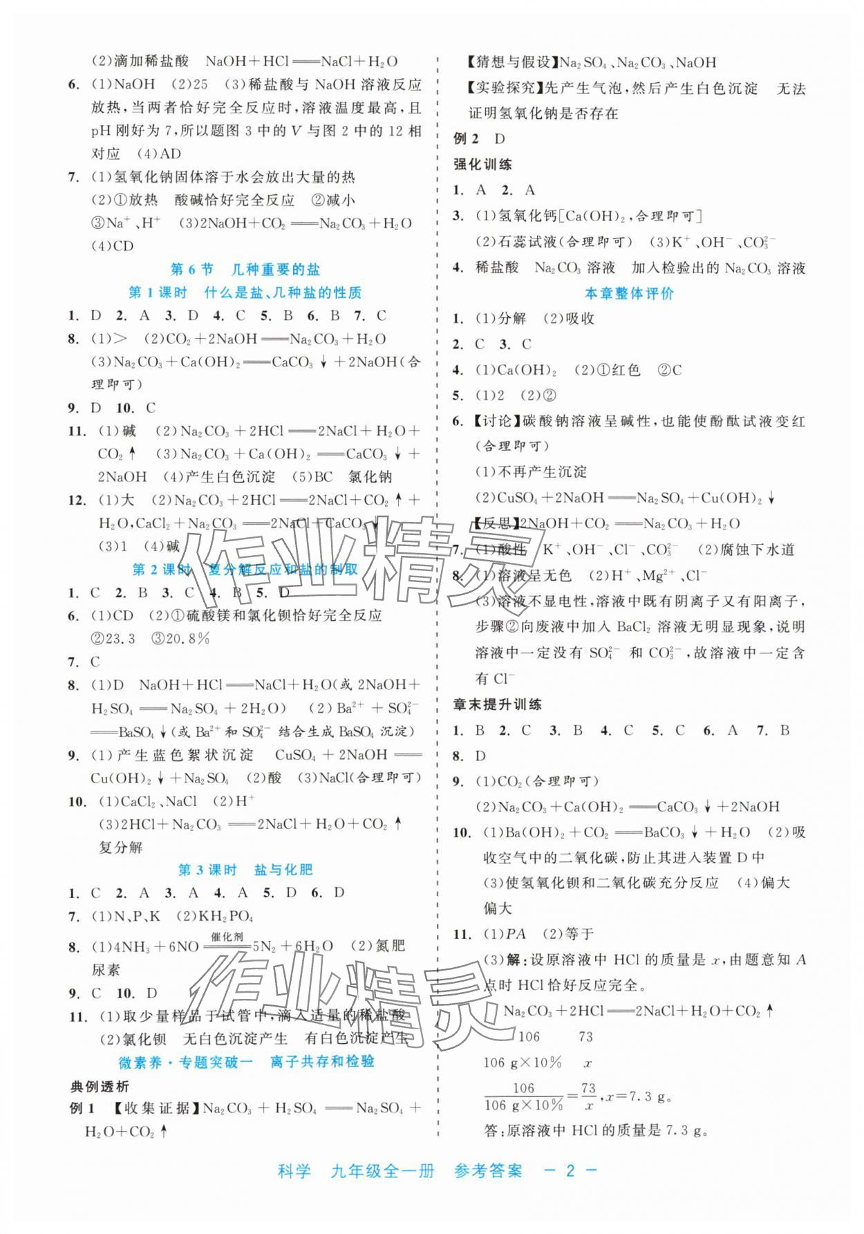 2024年精彩練習就練這一本九年級科學全一冊浙教版評議教輔 第2頁