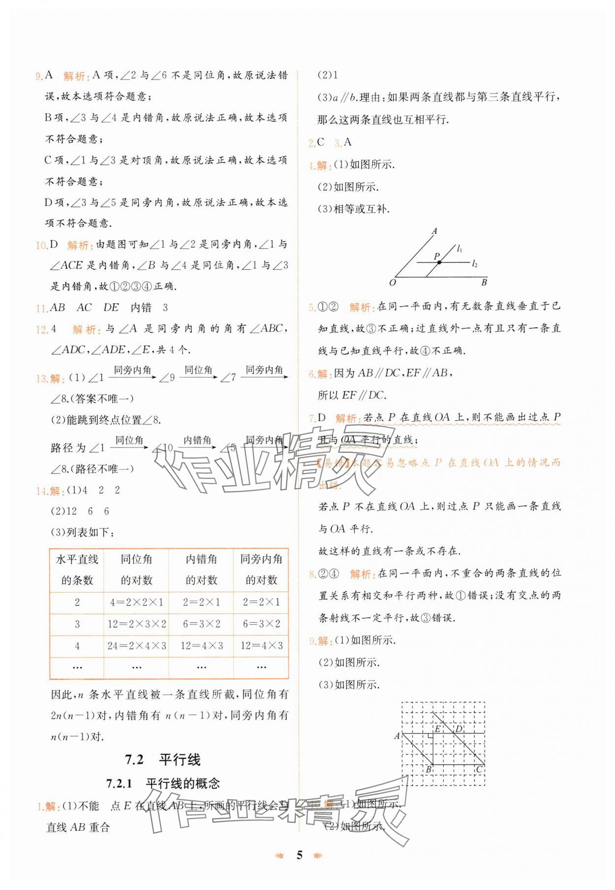 2025年智學(xué)酷提優(yōu)精練七年級數(shù)學(xué)下冊人教版 參考答案第5頁