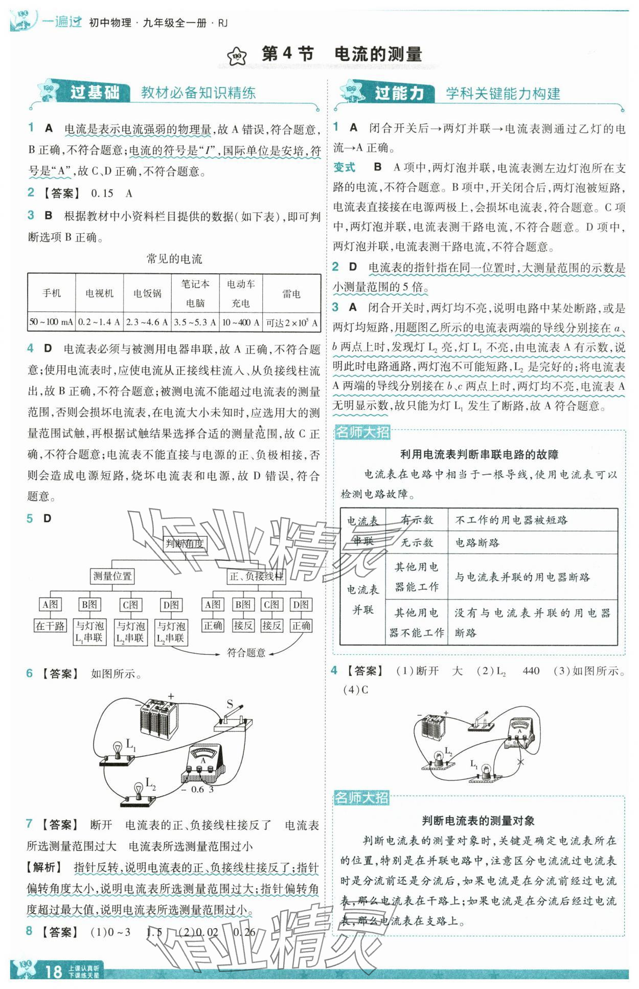 2025年一遍過九年級物理全一冊人教版 第18頁