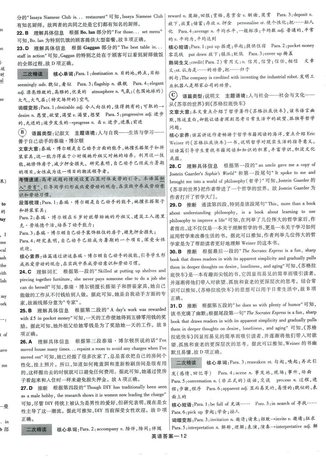 2024年走進(jìn)名校5年高考真題匯編高中英語(yǔ) 第12頁(yè)