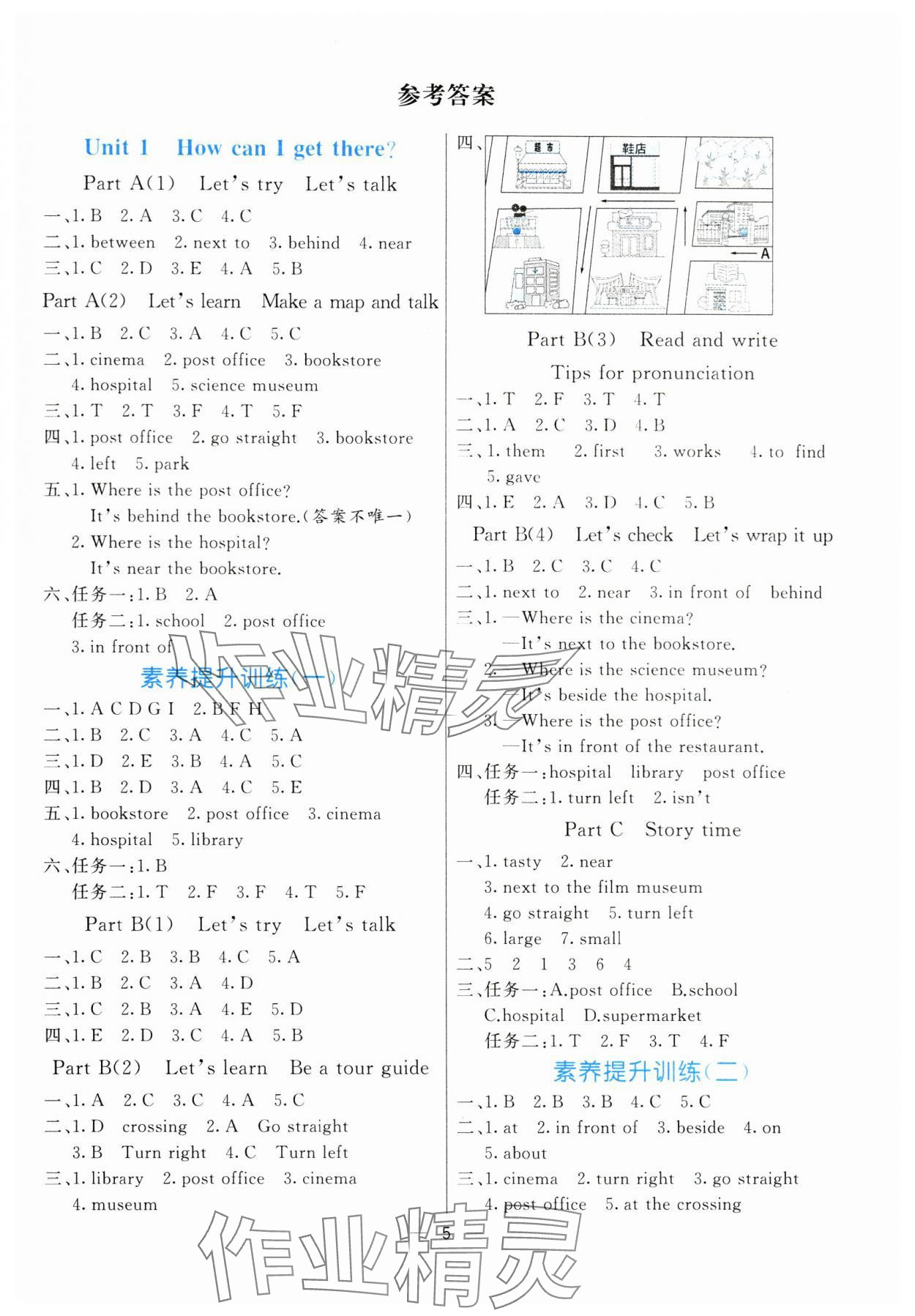 2024年亮點激活提優(yōu)天天練六年級英語上冊人教版 參考答案第1頁