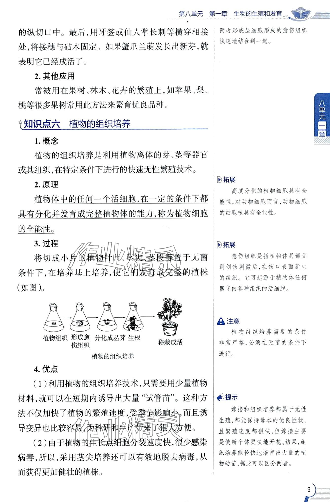 2024年教材課本八年級生物下冊魯科版五四制 第9頁