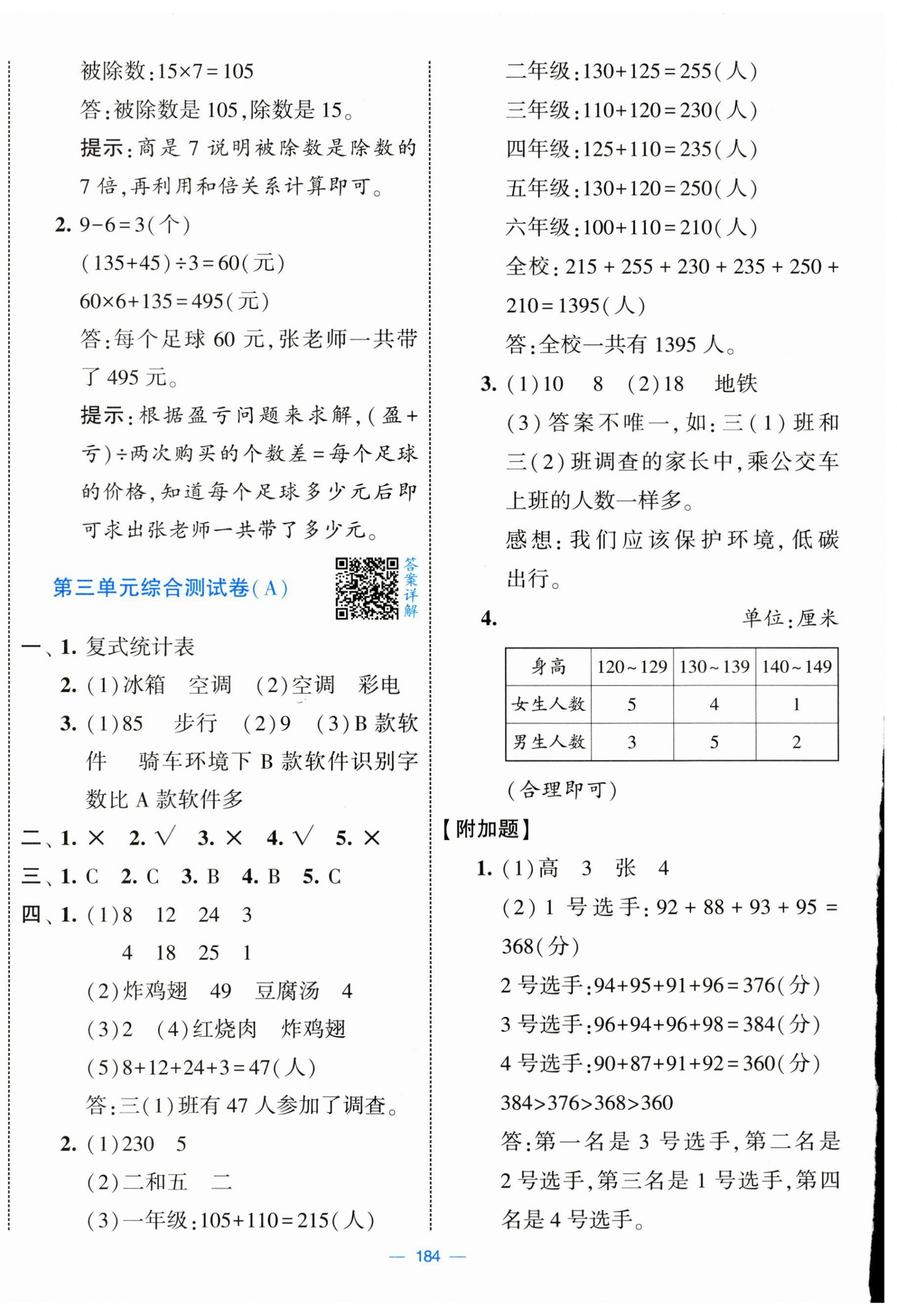 2025年學(xué)霸提優(yōu)大試卷三年級(jí)數(shù)學(xué)下冊(cè)人教版 第4頁