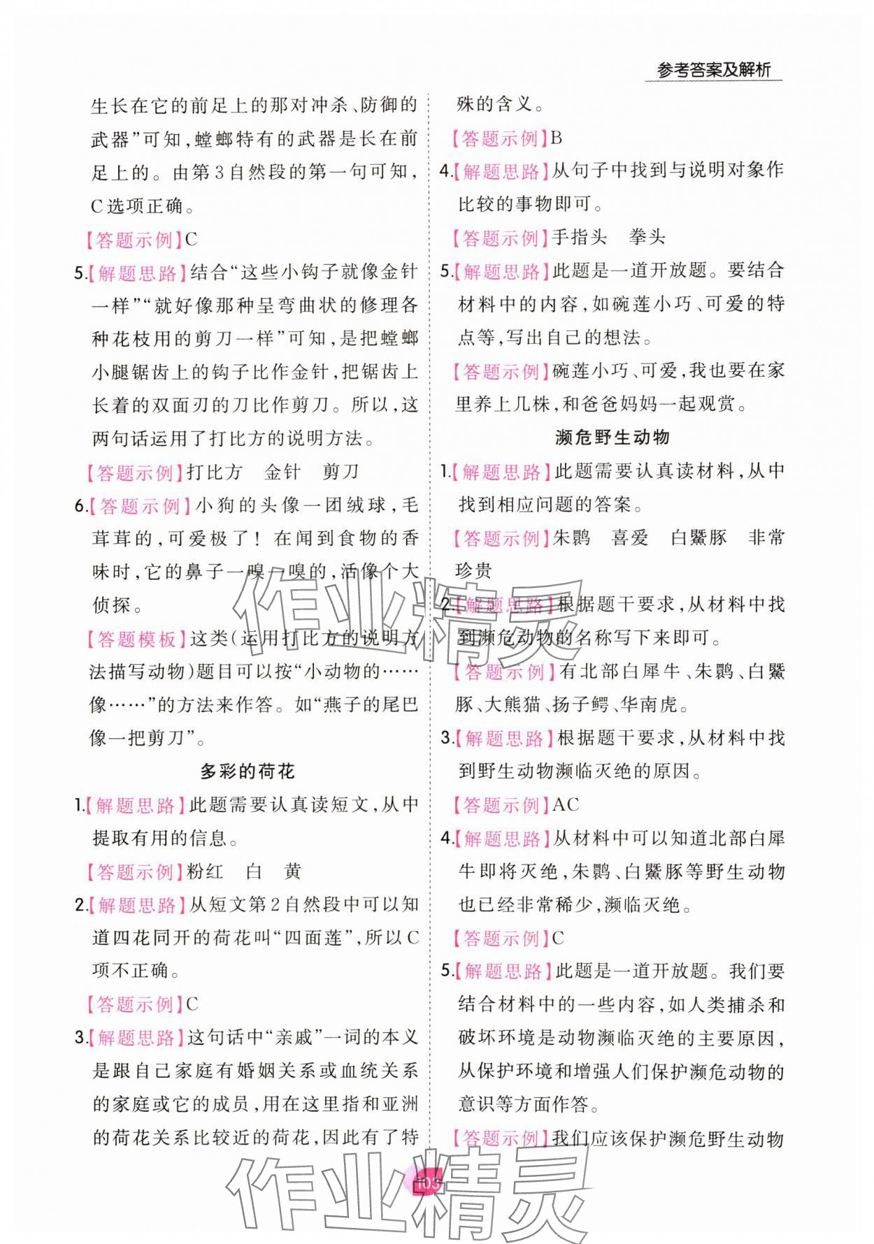 2025年七彩阅读三年级语文下册人教版&nbsp;参考答案第3页