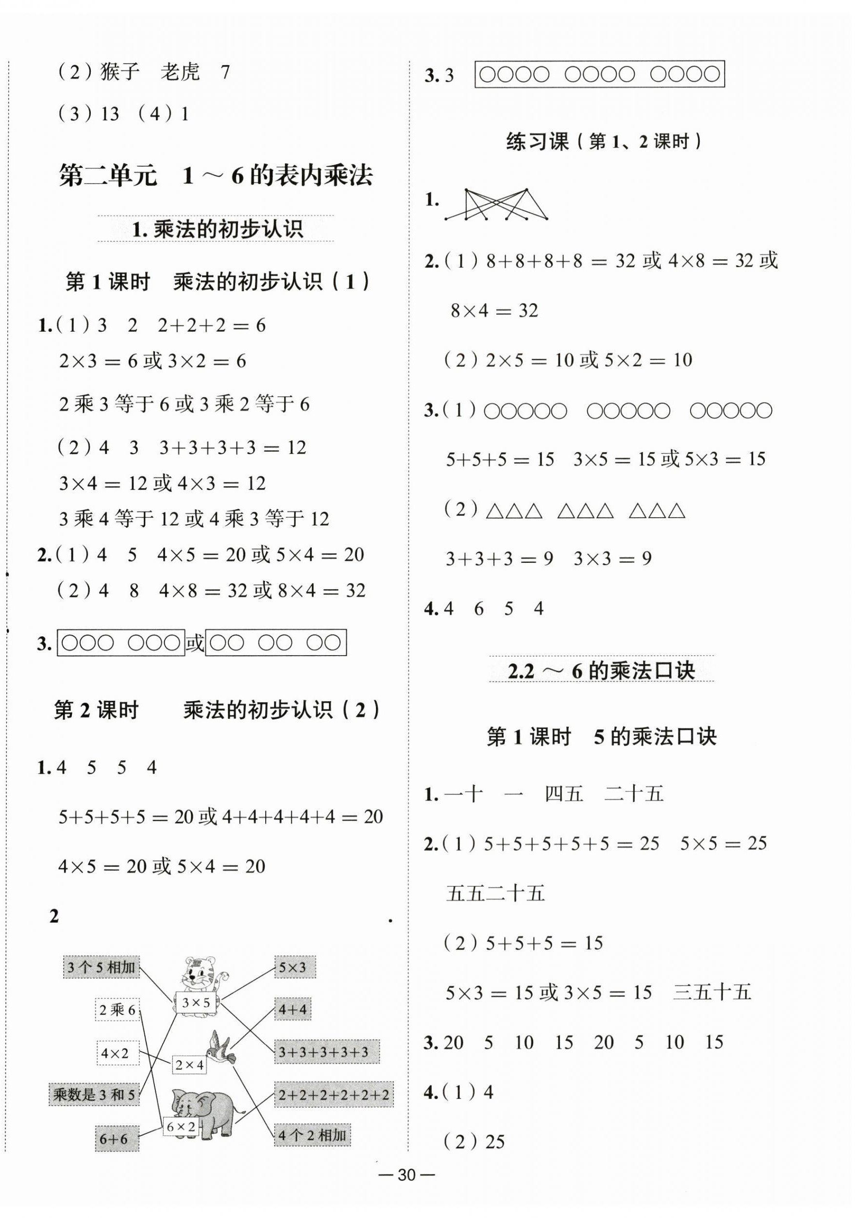 2025年新课标同步学练测二年级数学上册人教版 第2页