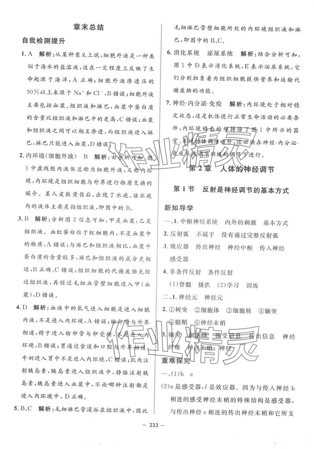 2024年鐘書金牌金典導學案高中生物選擇性必修1人教版上海專版 第5頁