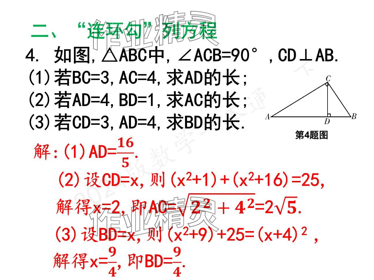 2025年一本通武漢出版社八年級數(shù)學(xué)下冊北師大版精簡版 參考答案第16頁