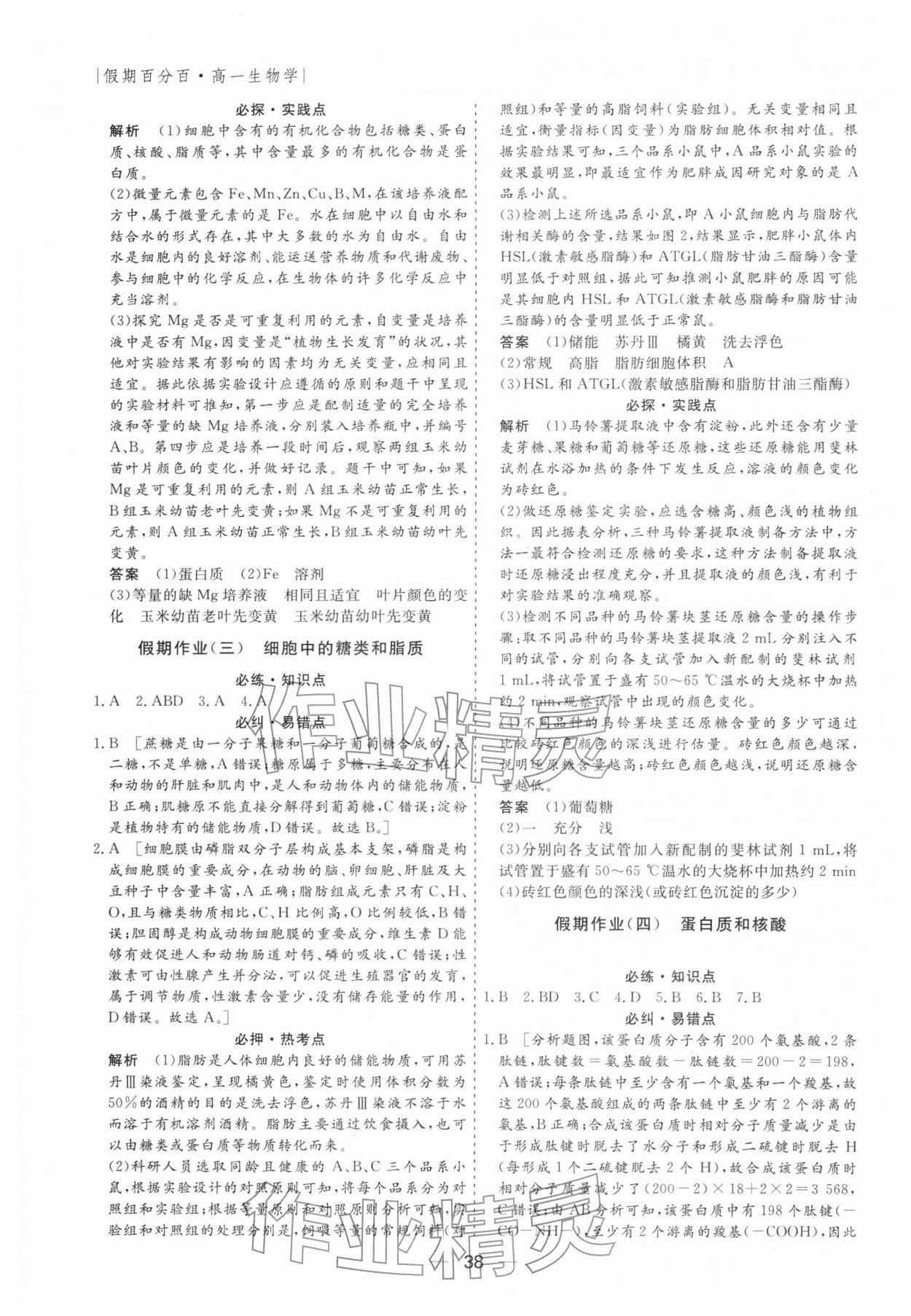 2026年薪火文化假期百分百高一生物&nbsp;第2页