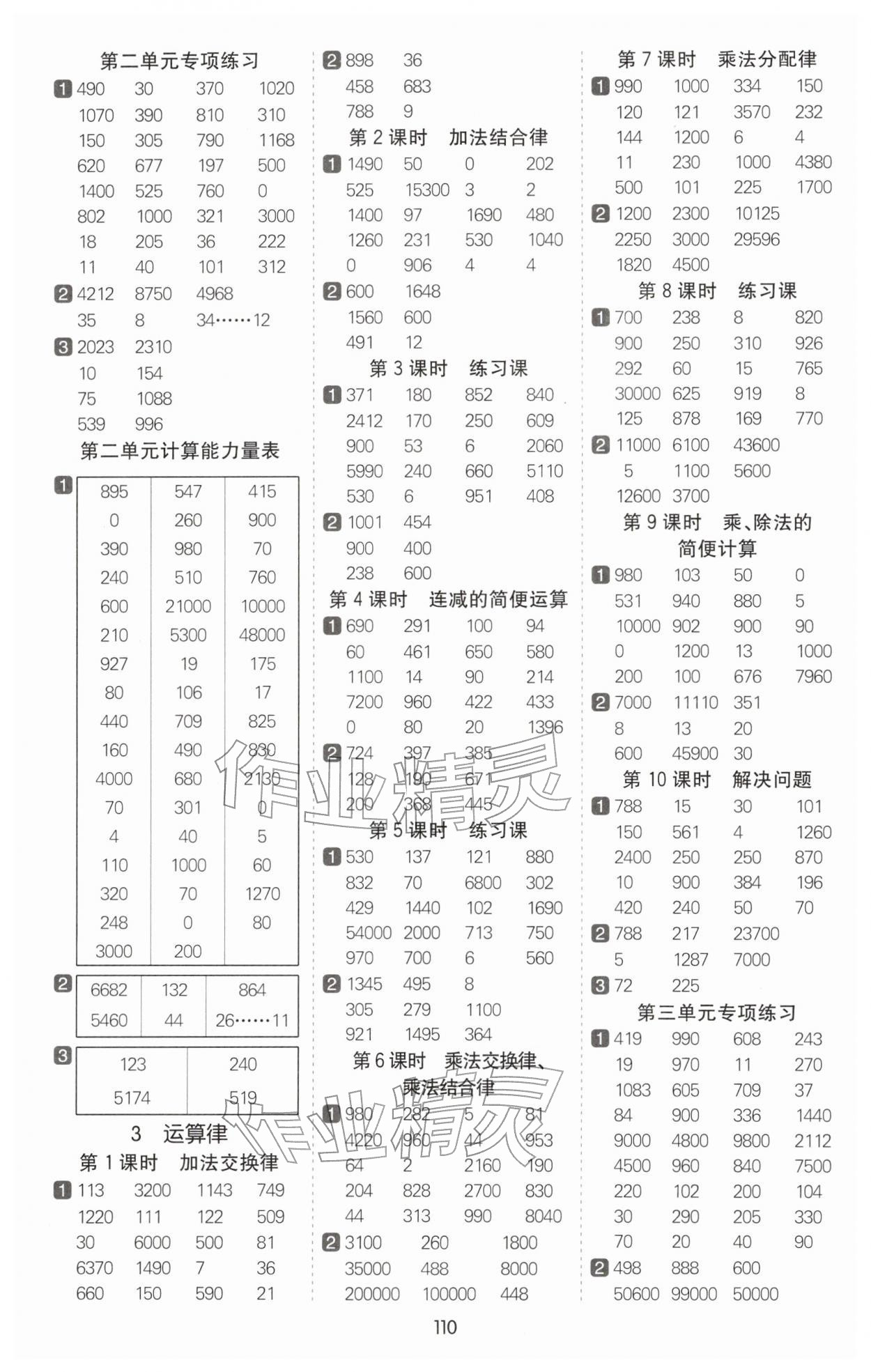 2026年七彩课堂计算天天练四年级数学下册人教版&nbsp;第2页