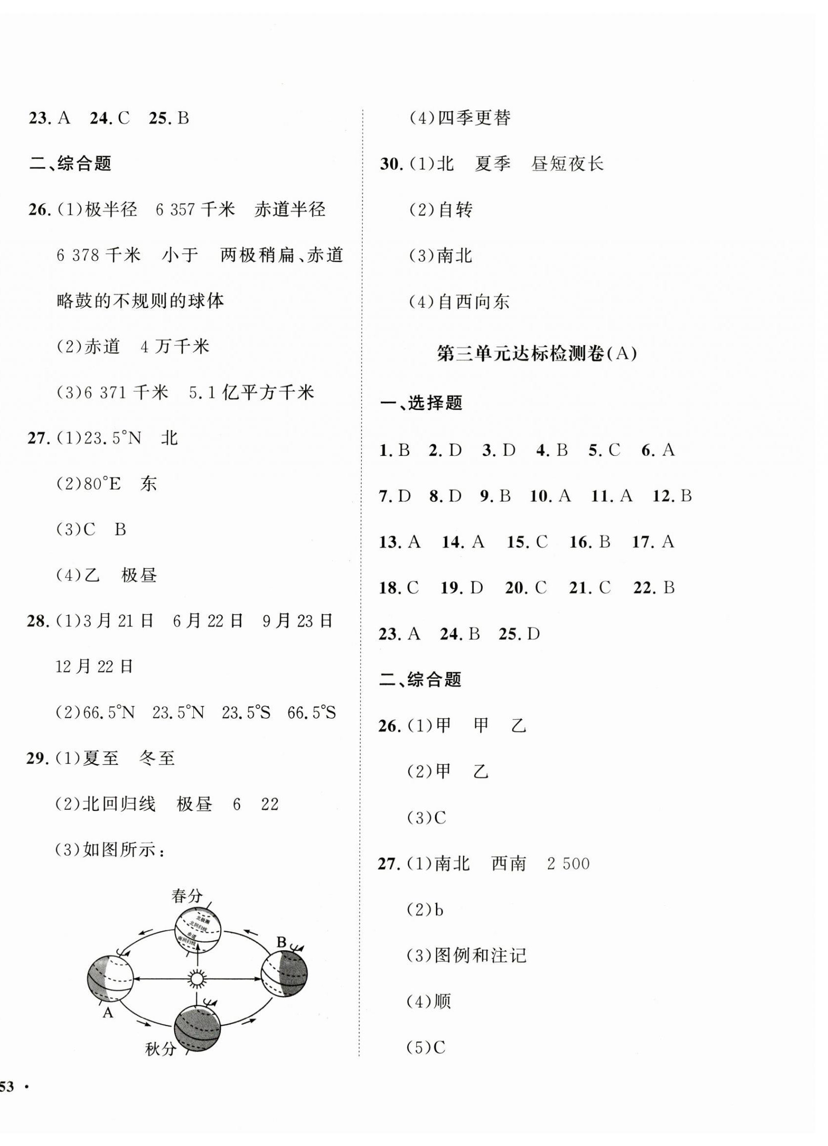 2024年一課三練單元測(cè)試七年級(jí)地理上冊(cè)商務(wù)星球版 第2頁(yè)