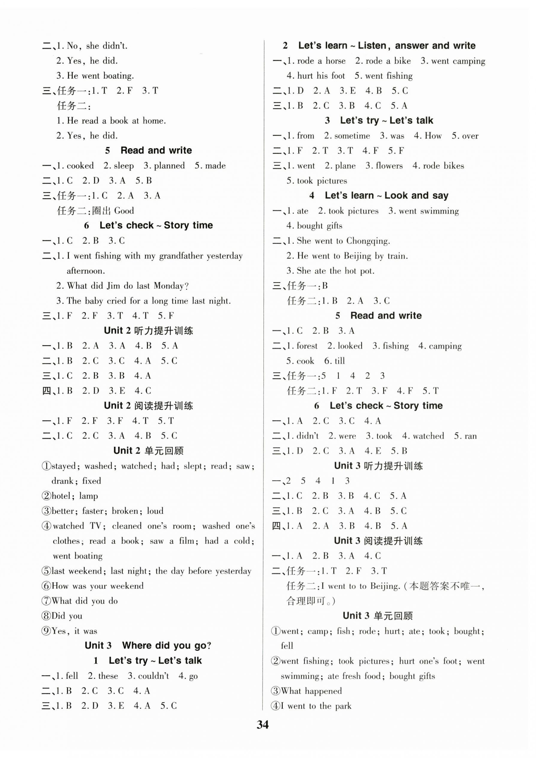 2025年優秀三好生六年級英語下冊人教版 參考答案第2頁