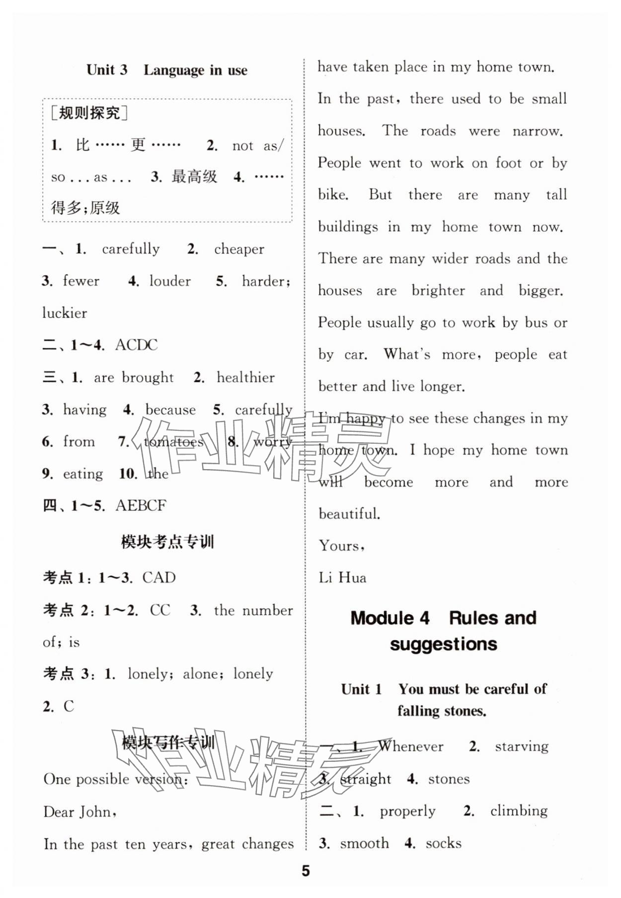 2025年通城學(xué)典課時(shí)作業(yè)本九年級(jí)英語下冊(cè)外研版 第5頁