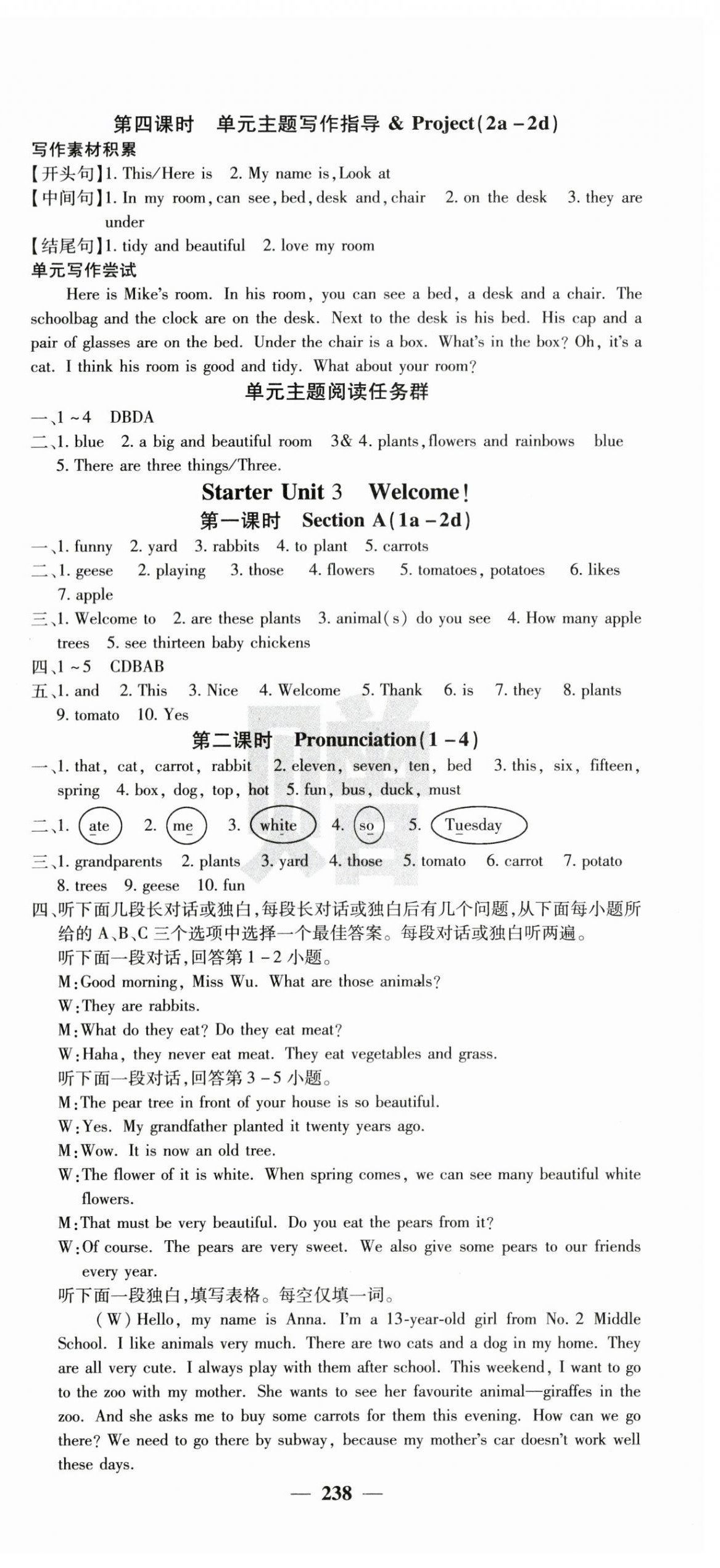 2025年課堂點睛七年級英語上冊人教版湖北專版 第3頁