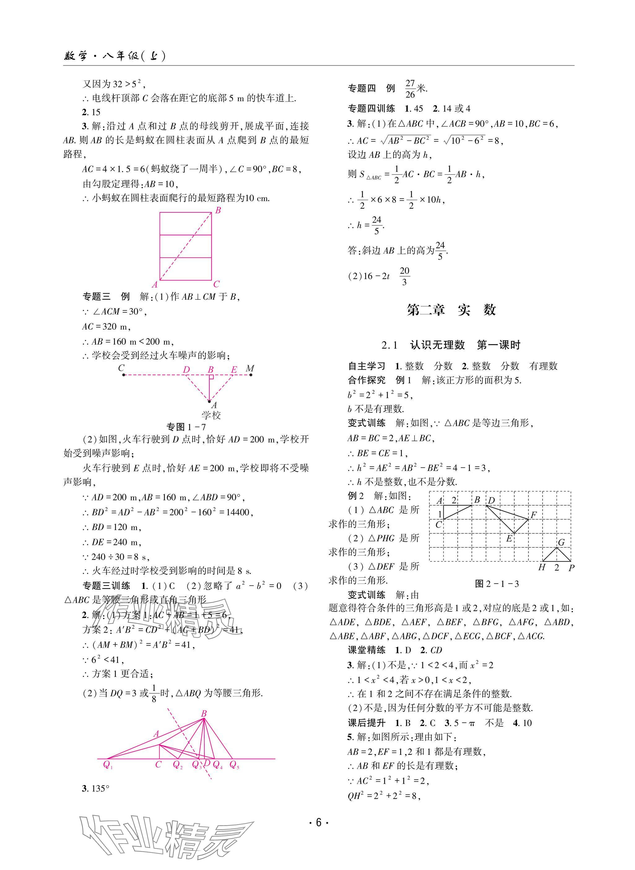 2024年理科愛(ài)好者八年級(jí)數(shù)學(xué)上冊(cè)北師大版 參考答案第5頁(yè)