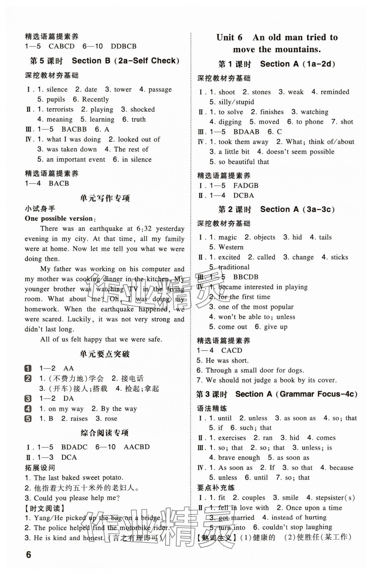 2025年一本八年級(jí)英語下冊(cè)人教版安徽專版 第6頁