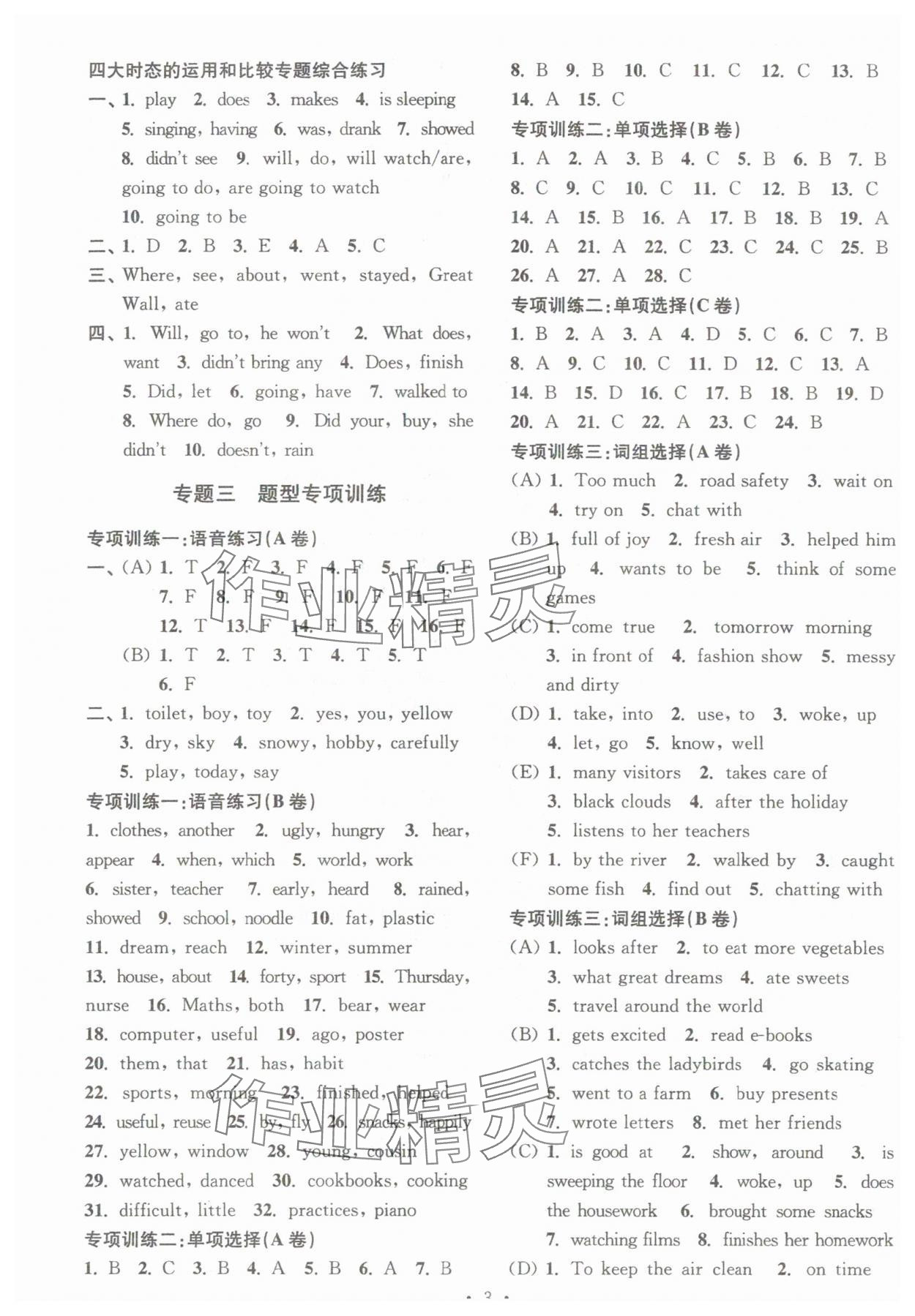 2025年自主创新作业小学毕业总复习一本通英语淮安专版 第3页