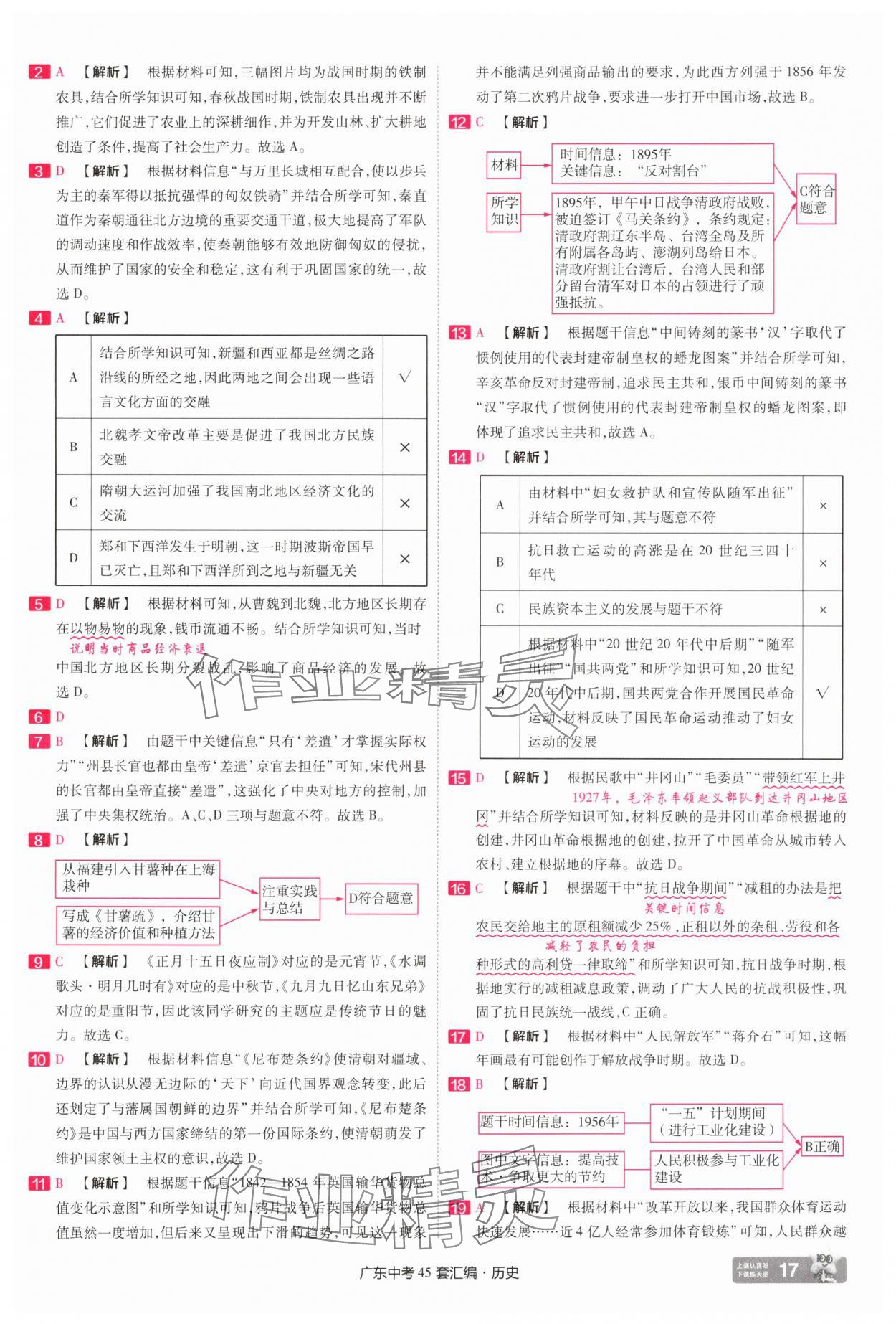 2025年金考卷45套匯編歷史廣東專版 第17頁