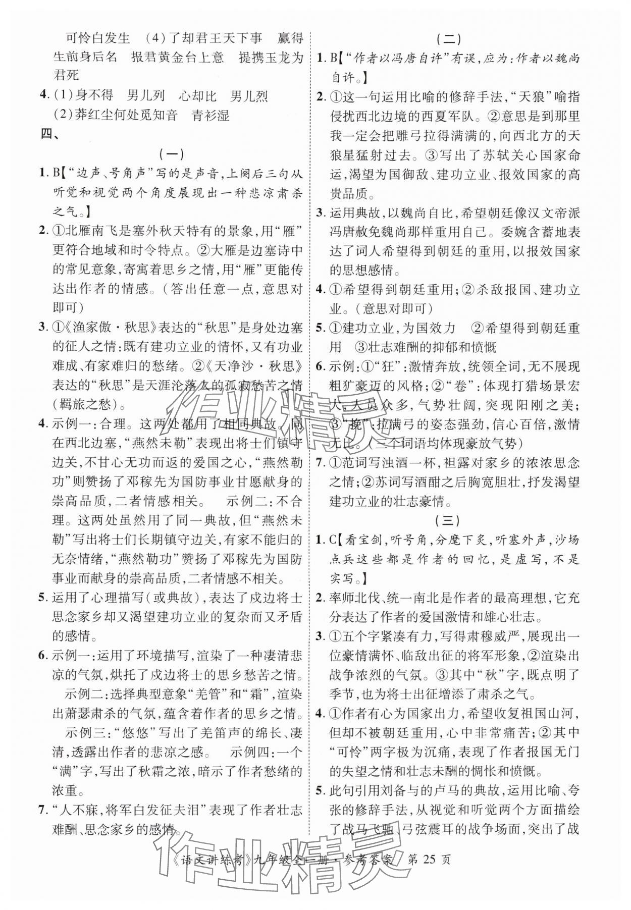 2025年语文讲练考九年级全一册人教版 第25页