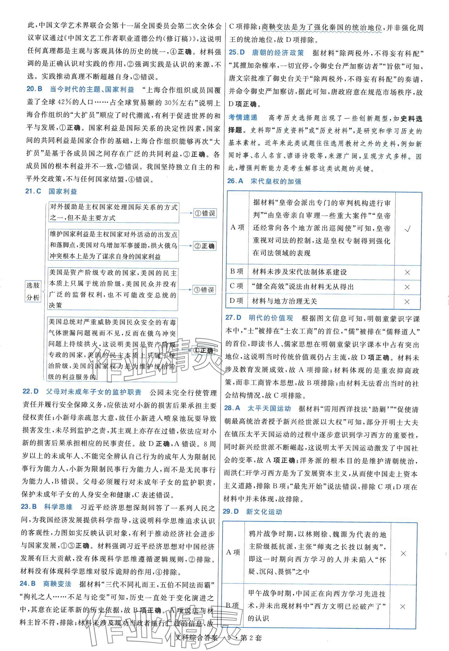 2024年金考卷45套匯編高中文綜通用版 第11頁