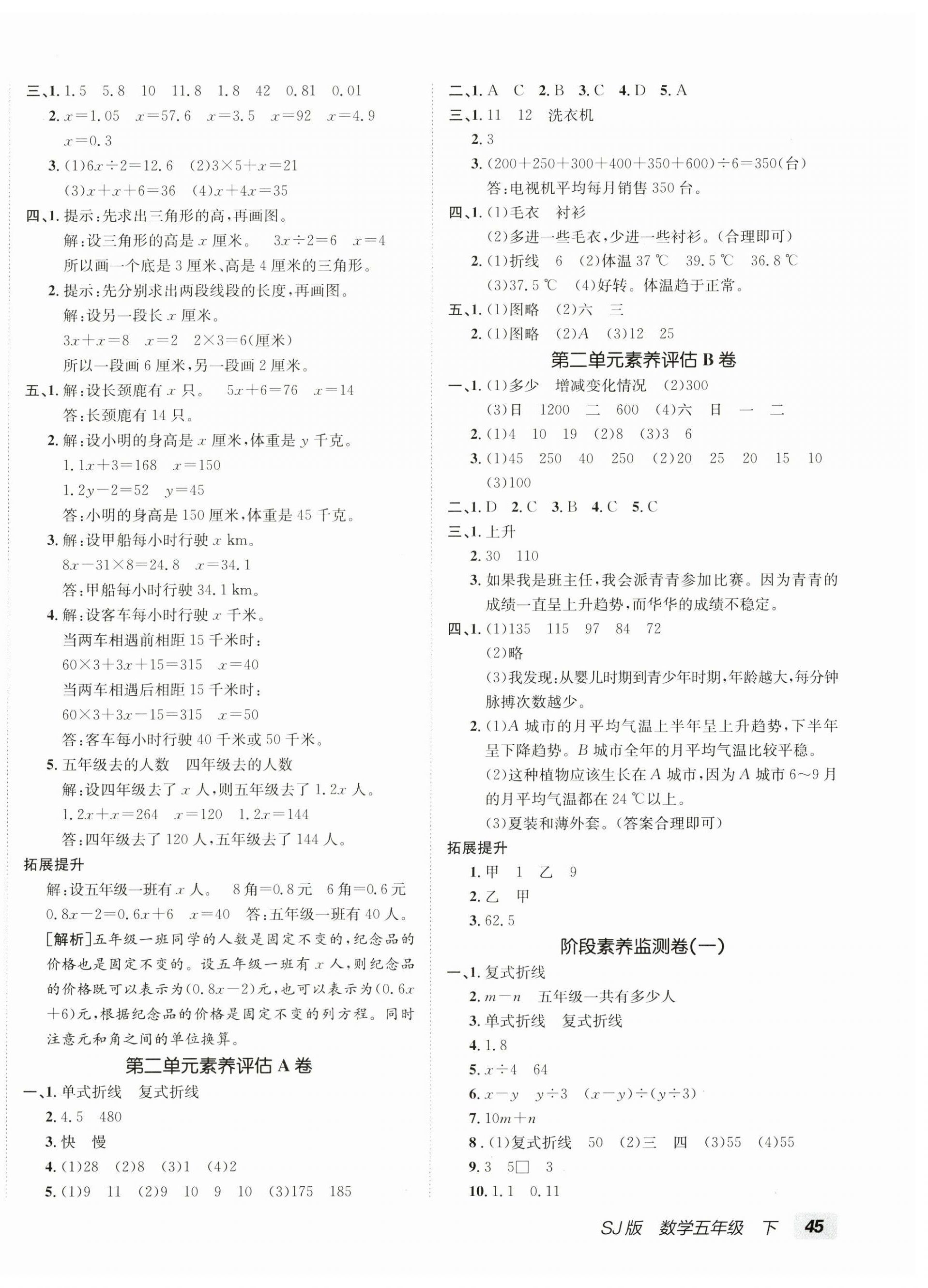 2025年海淀單元測(cè)試AB卷五年級(jí)數(shù)學(xué)下冊(cè)蘇教版 第2頁(yè)