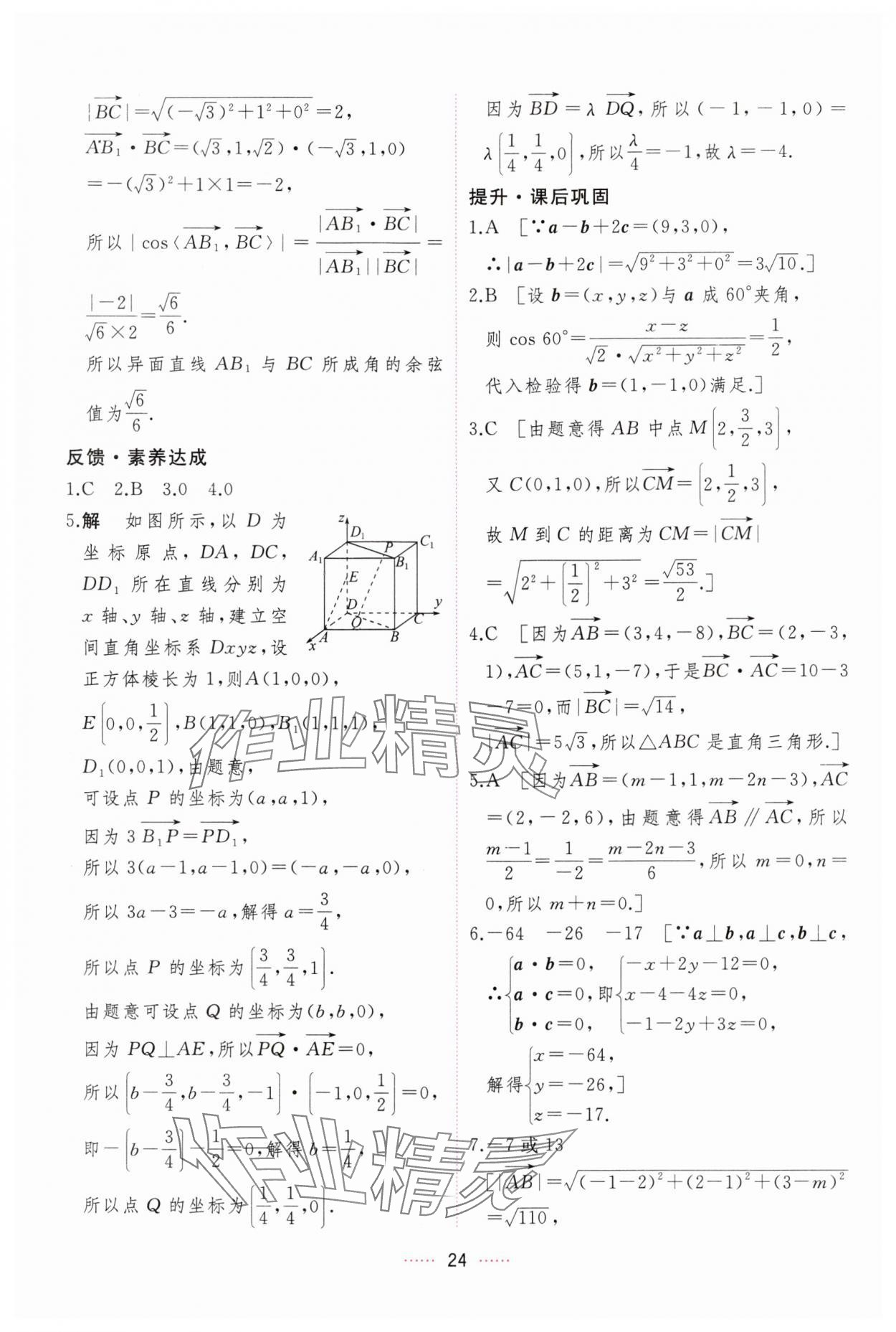 2024年三维随堂精练高中数学选择性必修第一册人教版 第24页