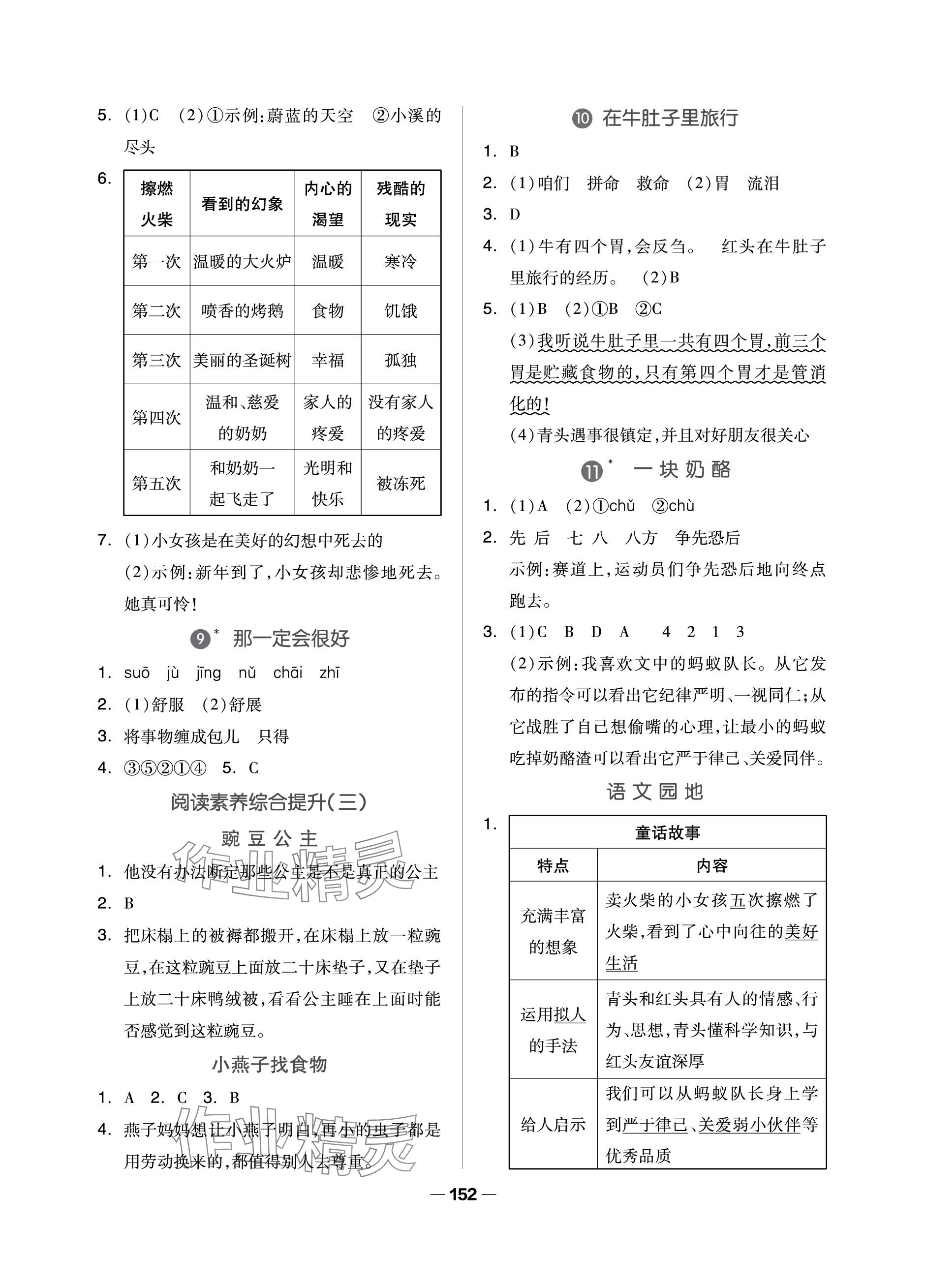 2023年新思維伴你學(xué)單元達(dá)標(biāo)測(cè)試卷三年級(jí)語(yǔ)文上冊(cè)人教版 參考答案第4頁(yè)