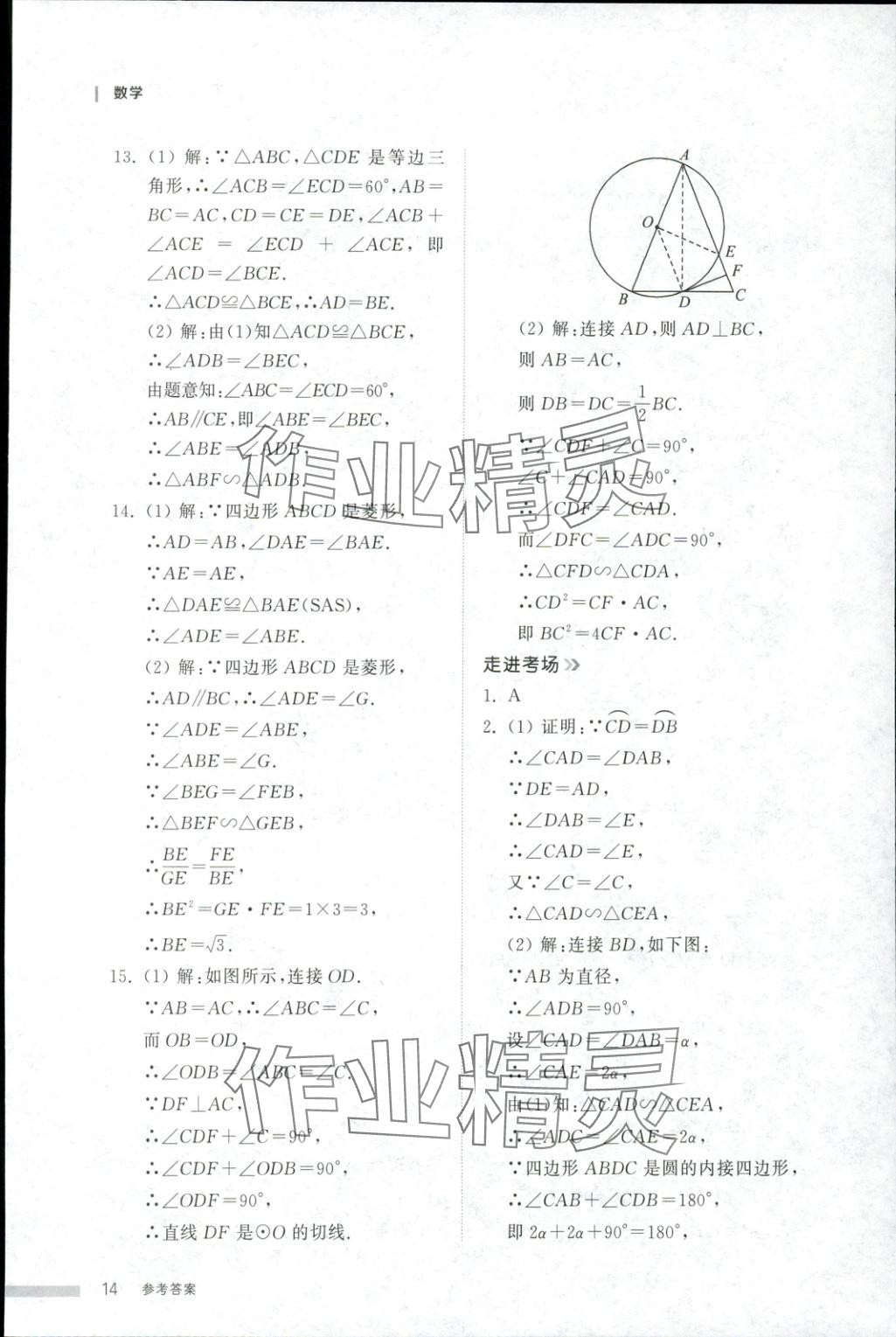 2025年导学与检测九年级数学全一册人教版2&nbsp;第13页