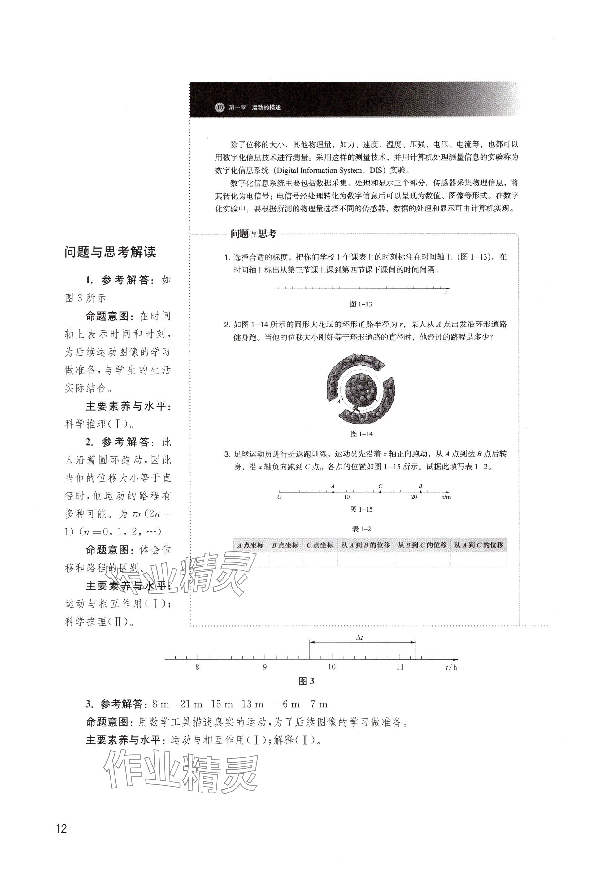 2024年教材課本高中物理必修第一冊(cè)滬教版 參考答案第12頁