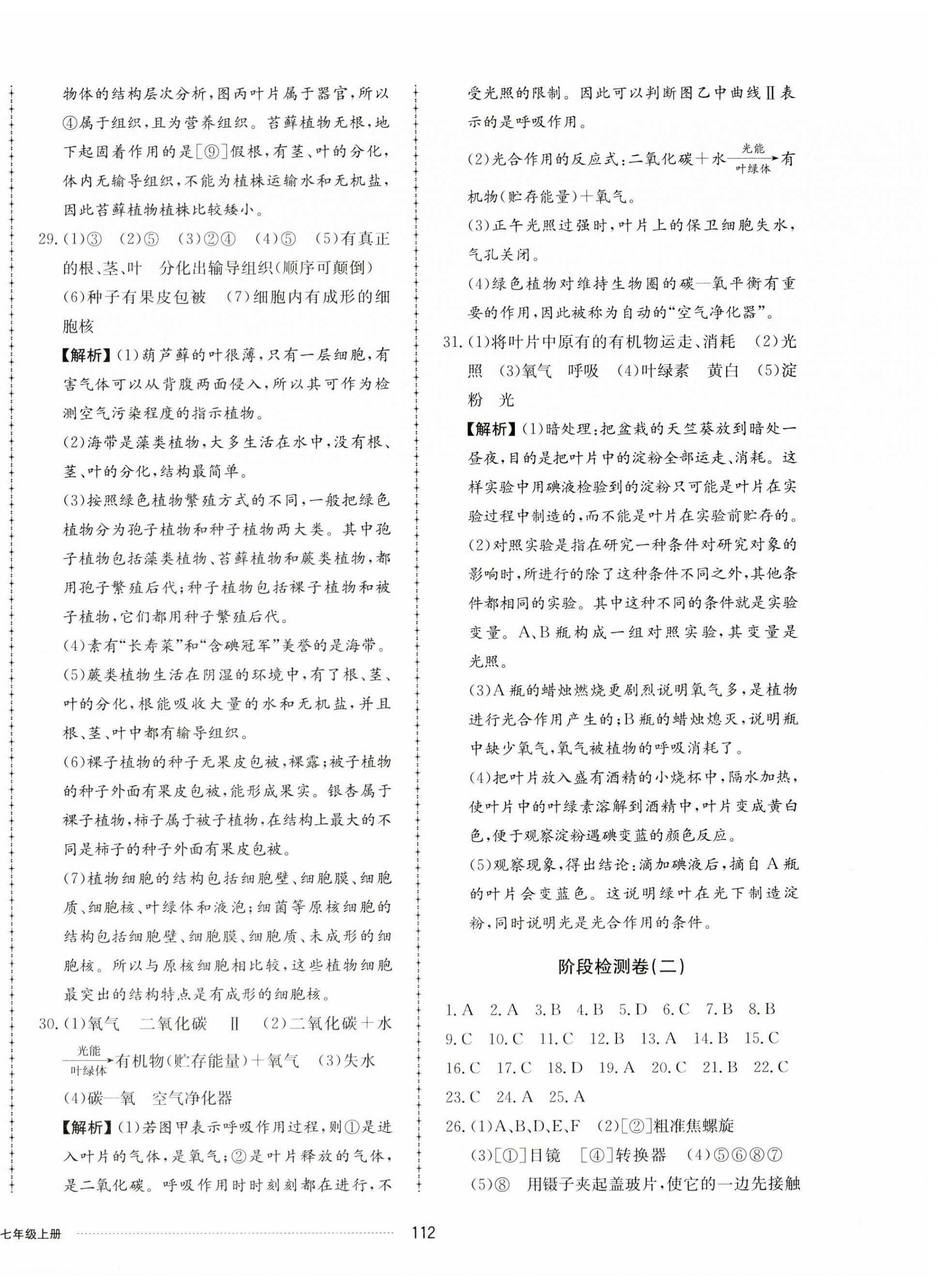 2023年同步練習(xí)冊配套單元檢測卷七年級生物上冊濟南版 第4頁