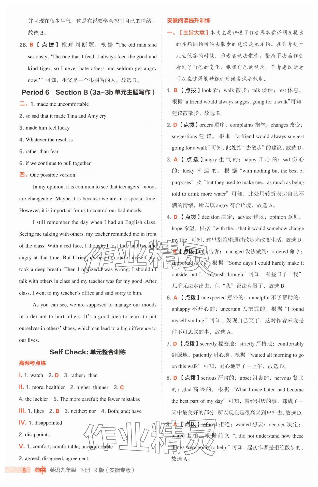 2025年綜合應用創(chuàng)新題典中點九年級英語下冊人教版安徽專版 第8頁