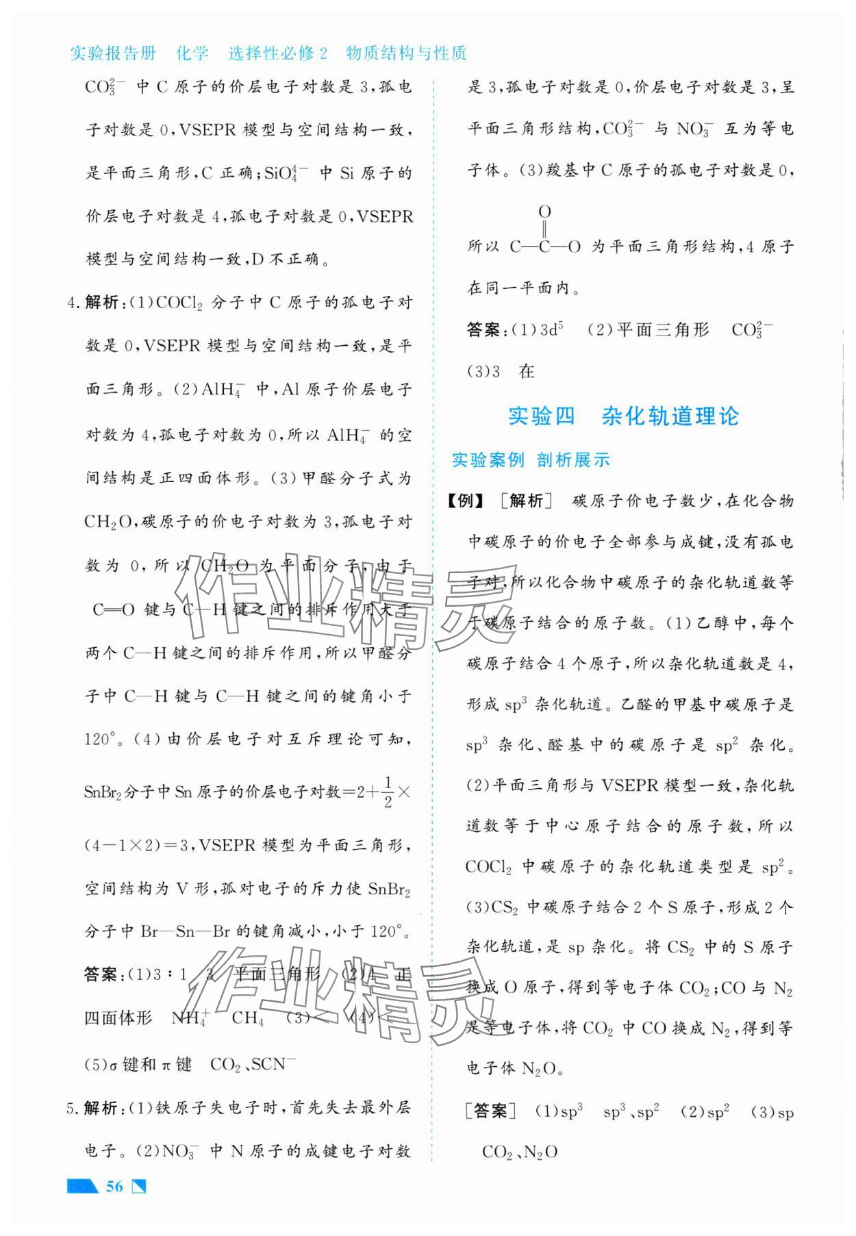 2024年實驗報告冊高中化學(xué)選擇性必修2物質(zhì)結(jié)構(gòu)與性質(zhì) 第4頁