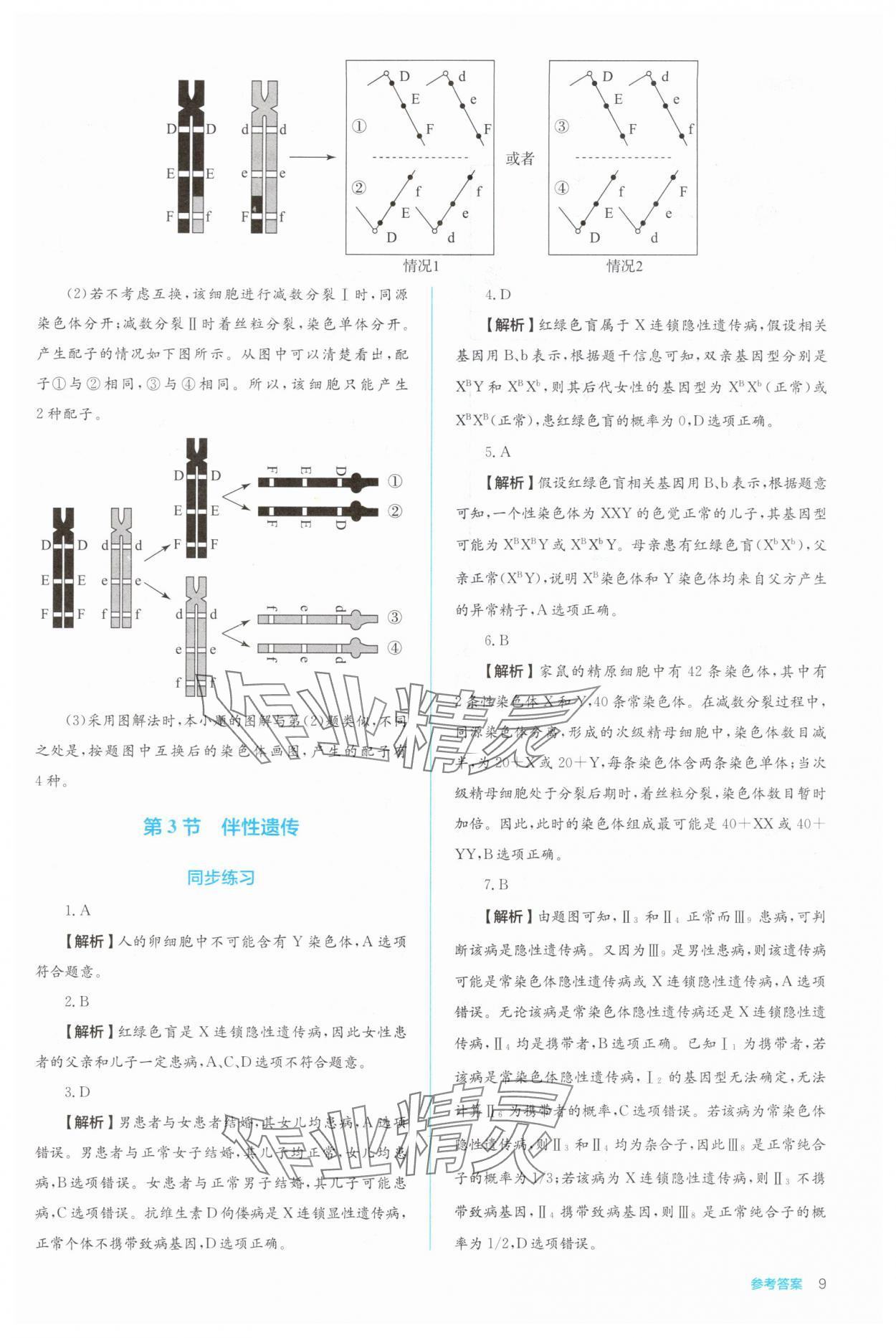 2025年人教金學典同步解析與測評高中生物必修2人教版 第9頁