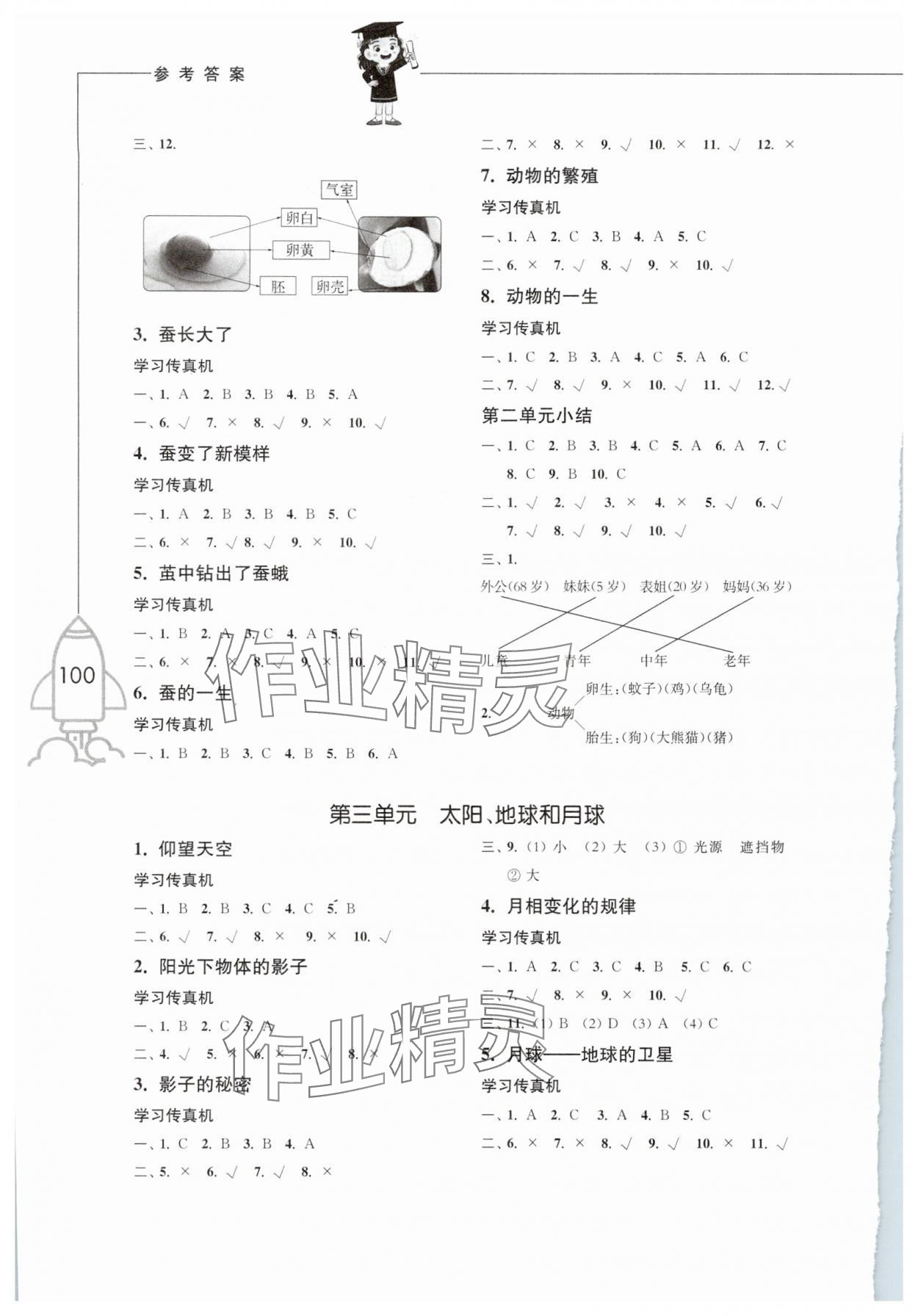 2025年小学科学习作三年级下册教科版 参考答案第2页