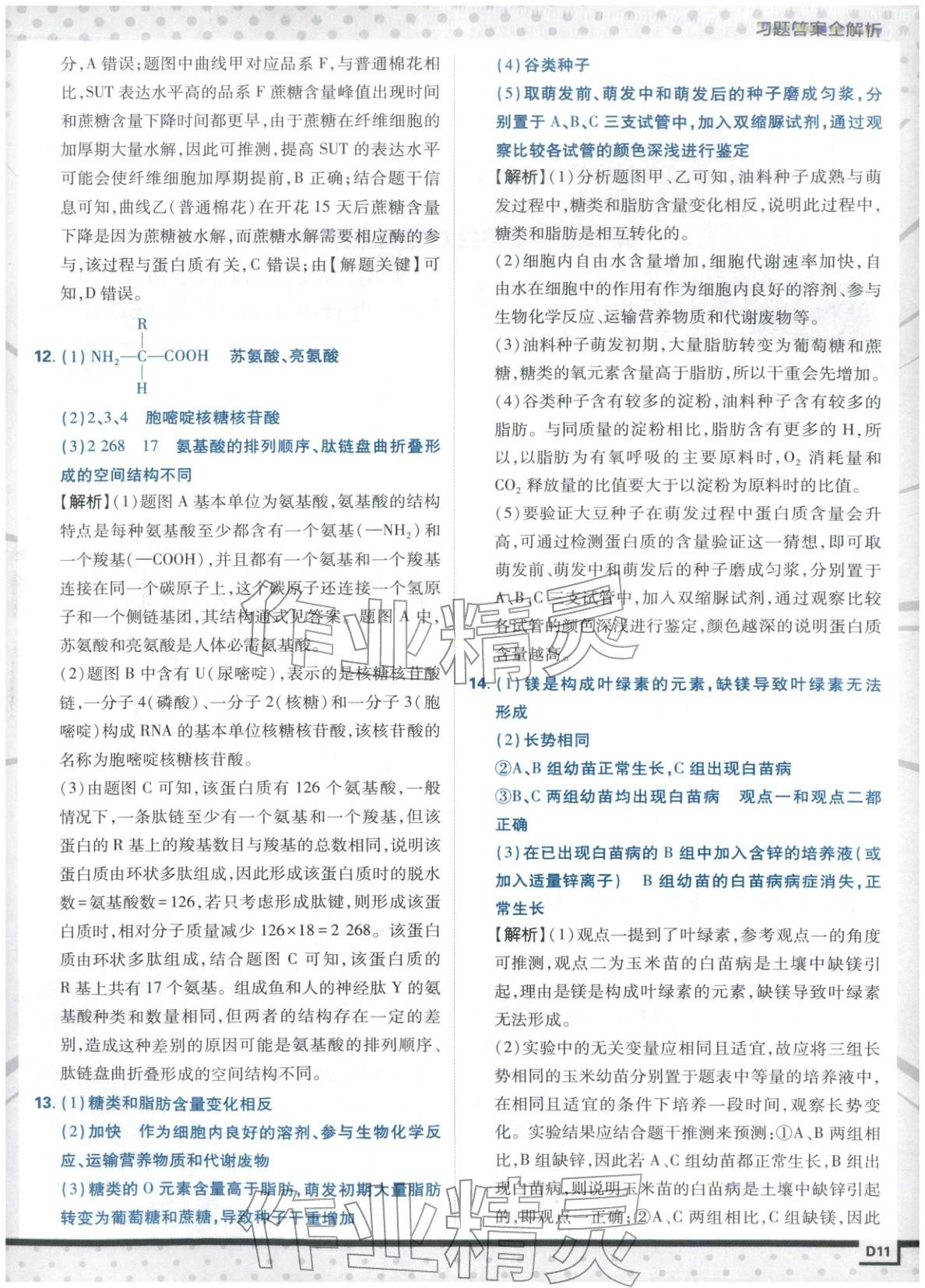 2025年上分攻略高中生物必修第一册苏教版&nbsp;第11页