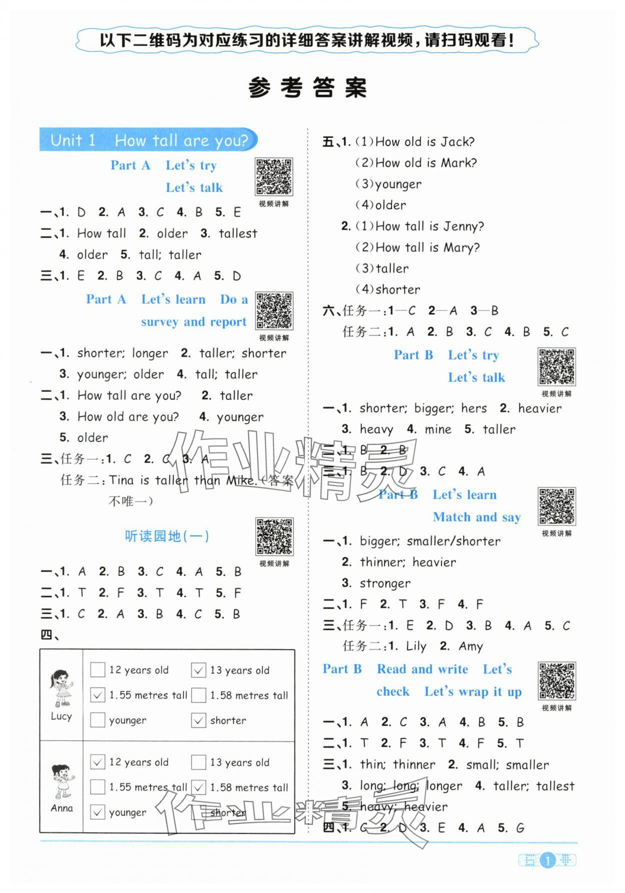 2024年陽光同學(xué)課時(shí)達(dá)標(biāo)訓(xùn)練六年級(jí)英語下冊(cè)人教PEP版浙江專版 第1頁